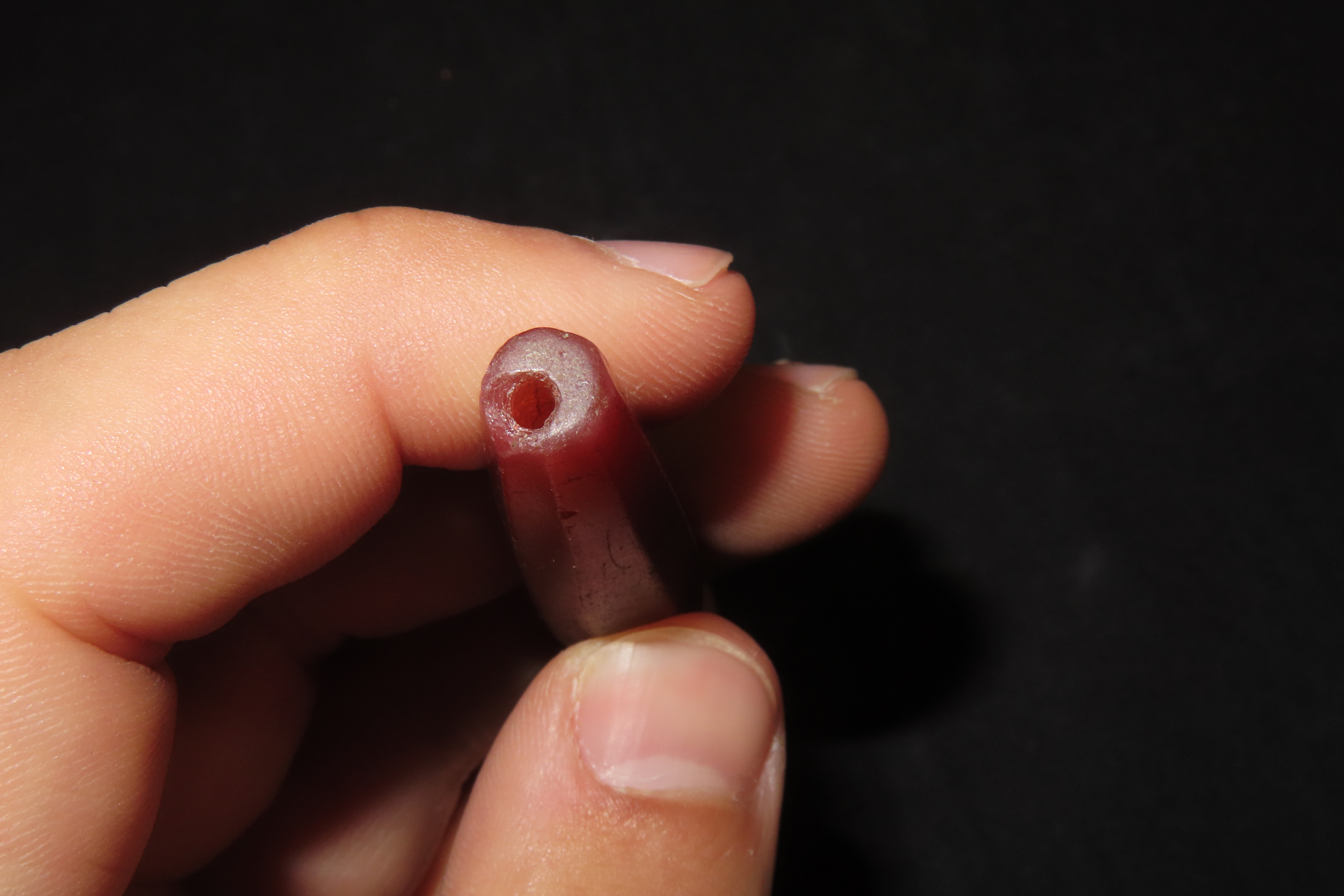 2 3/4" Faceted Carnelian Agate Trade Bead