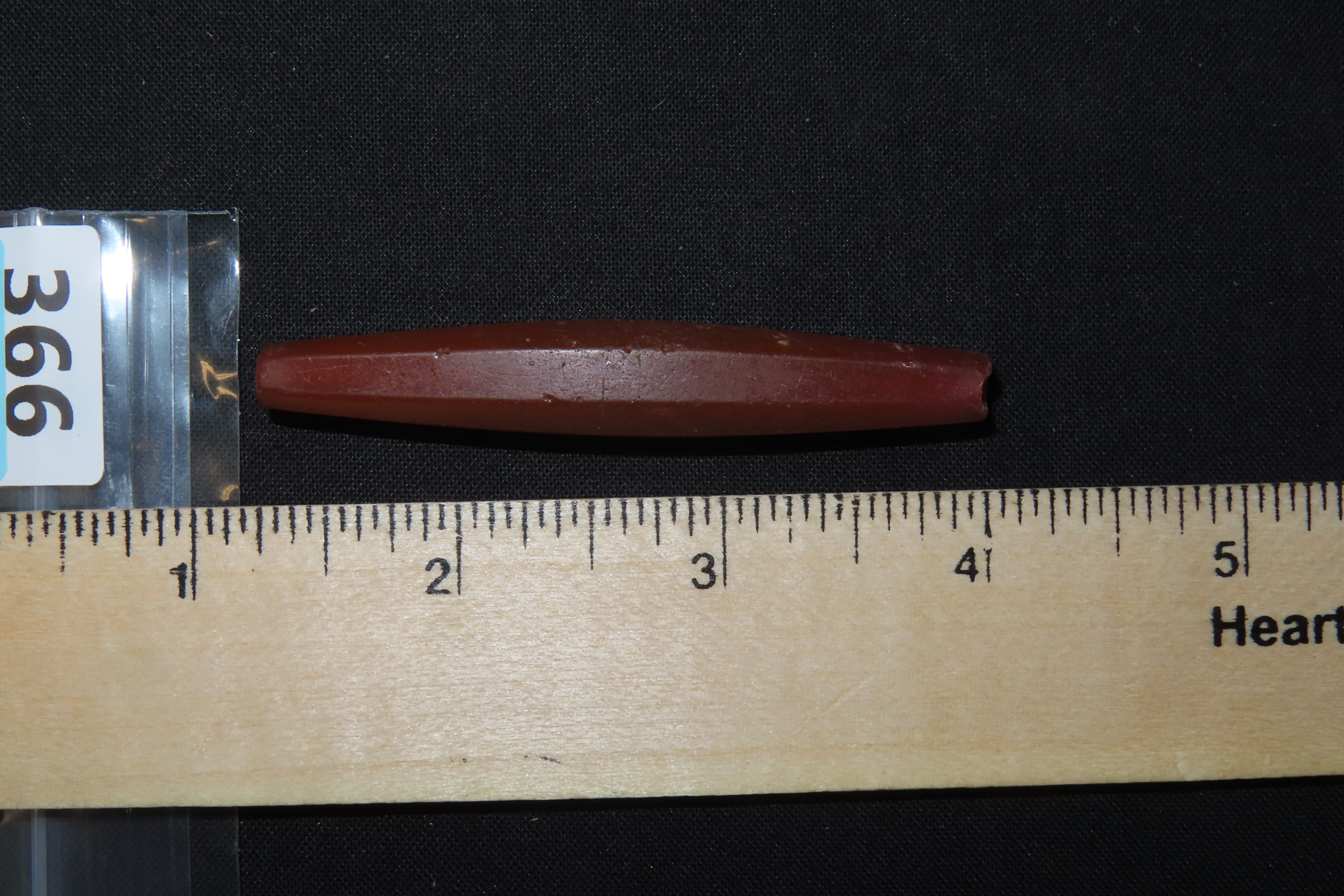2 3/4" Faceted Carnelian Agate Trade Bead