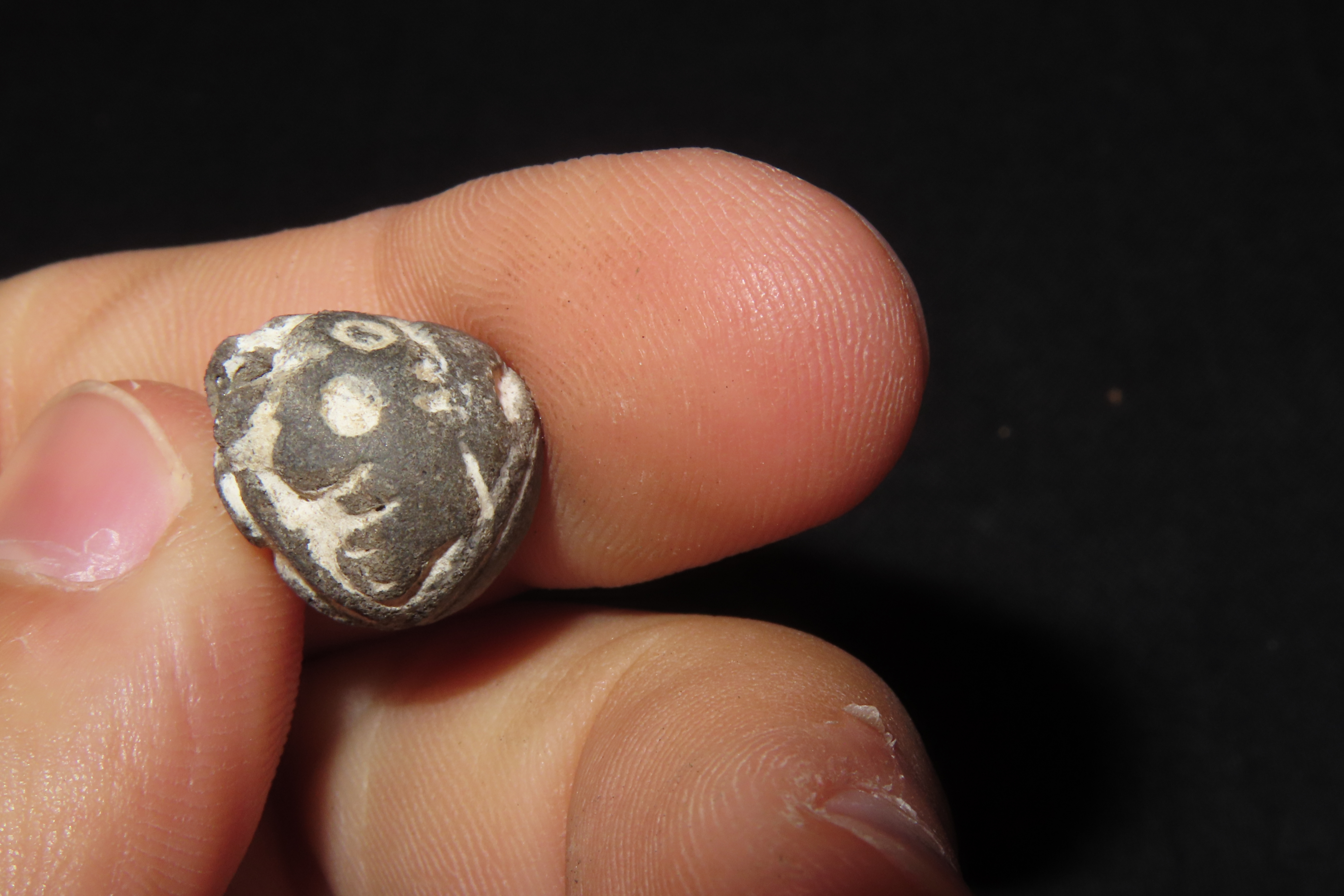 Pre-Columbian Engraved Bead, Machalilla Culture, Ecuador, 1500-1100 BCE