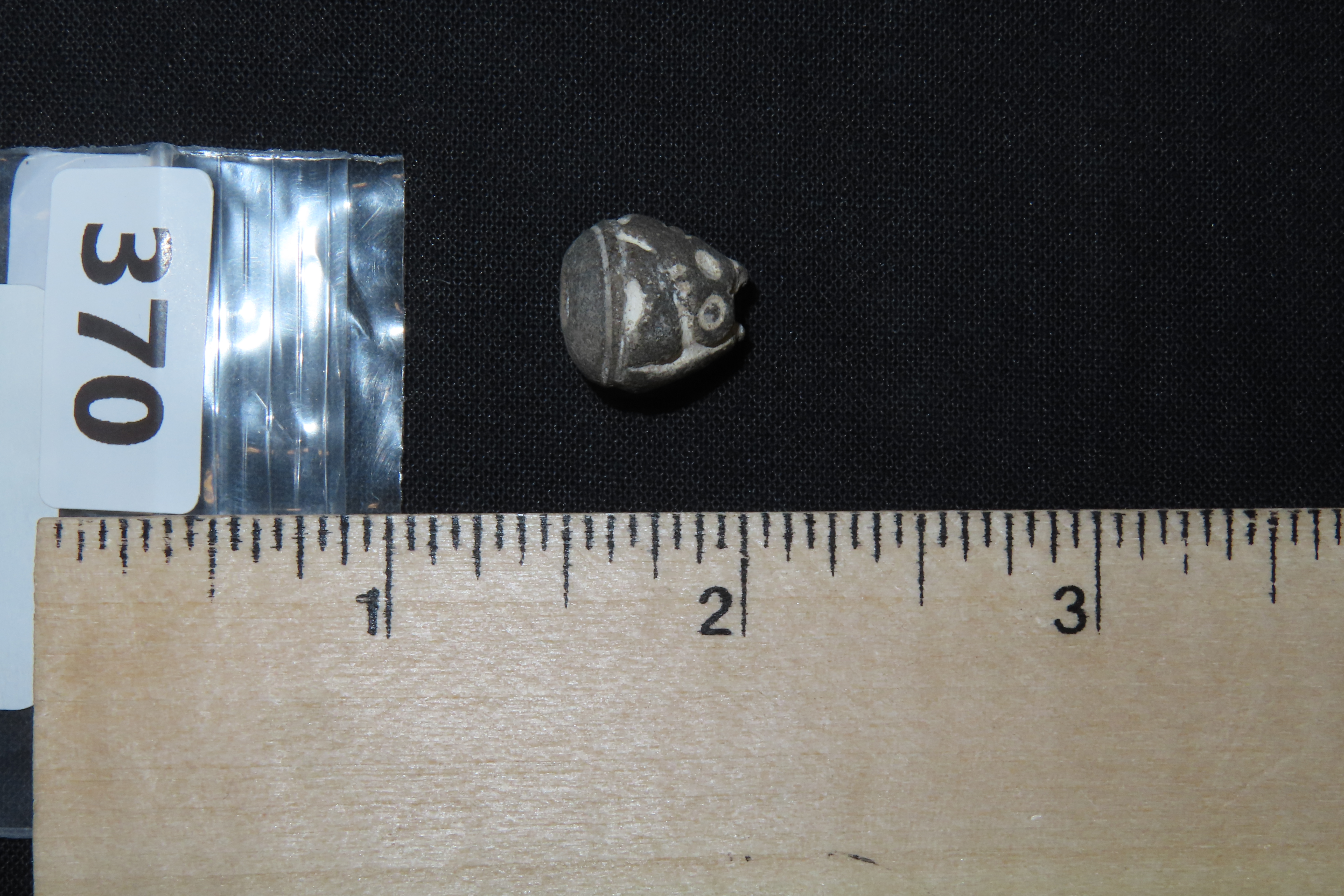 Pre-Columbian Engraved Bead, Machalilla Culture, Ecuador, 1500-1100 BCE