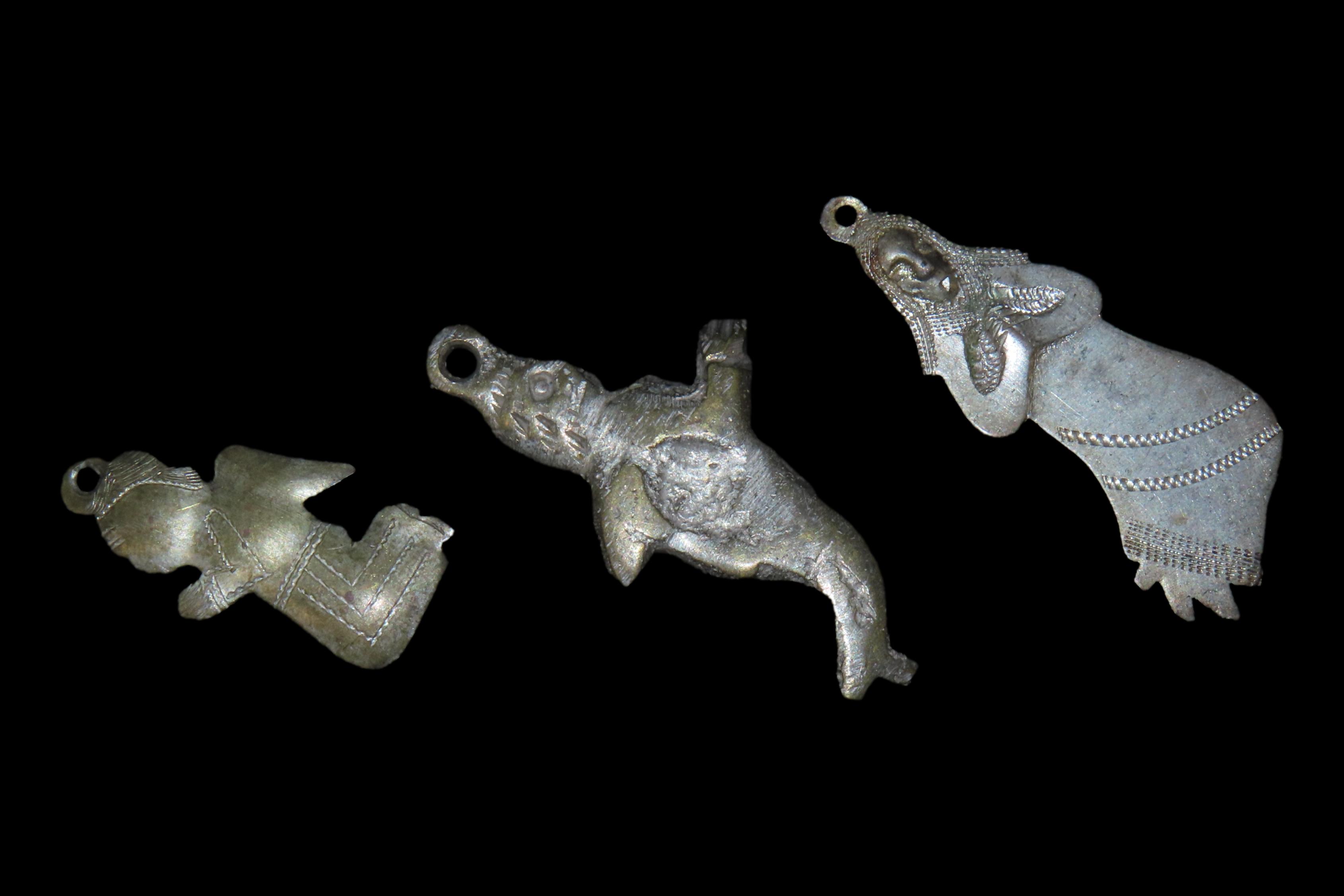 1 7/8" x 1" Set of 3 Mexican Milagros (Praying Charms)