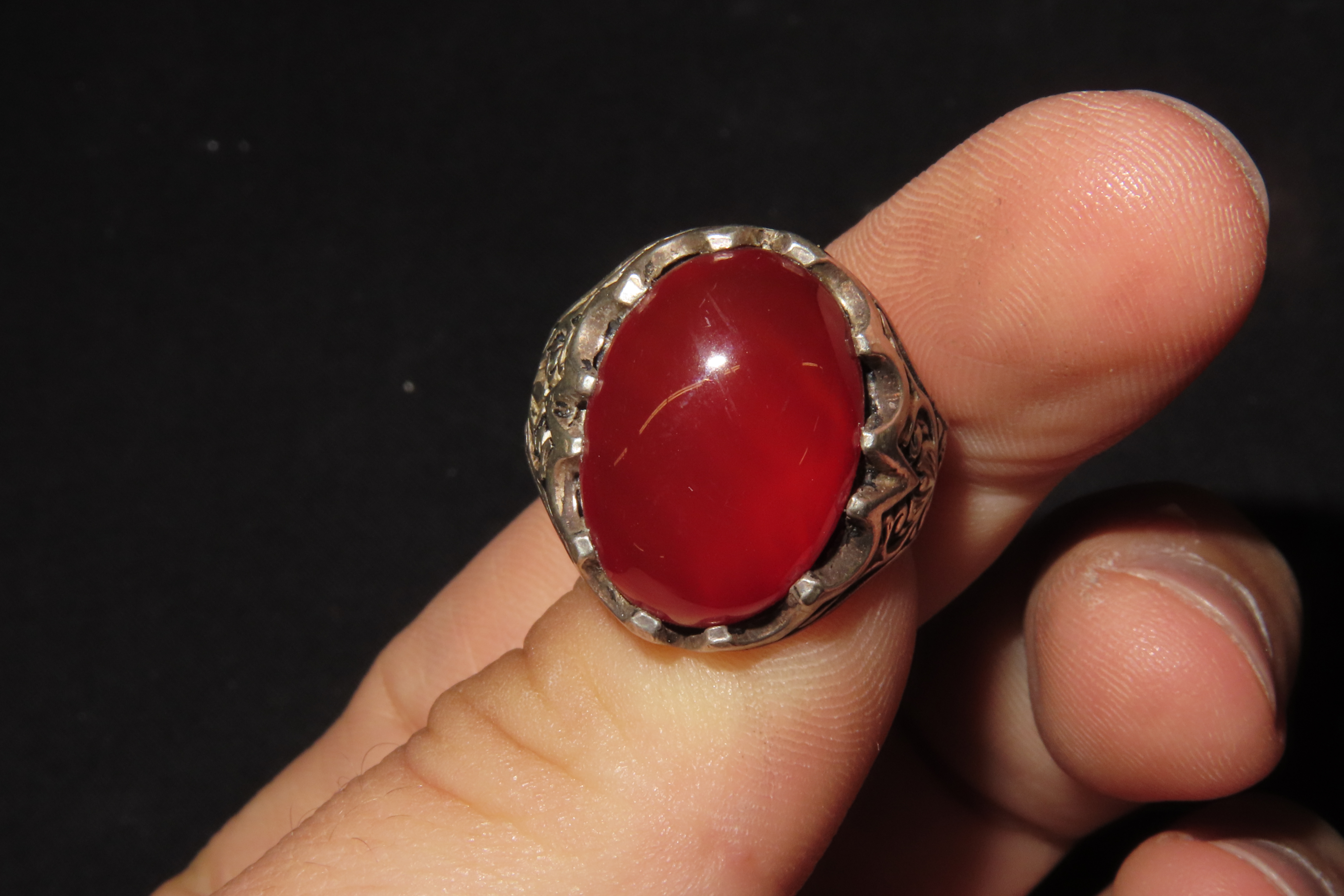 Size 9 Persian Carnelian Ring