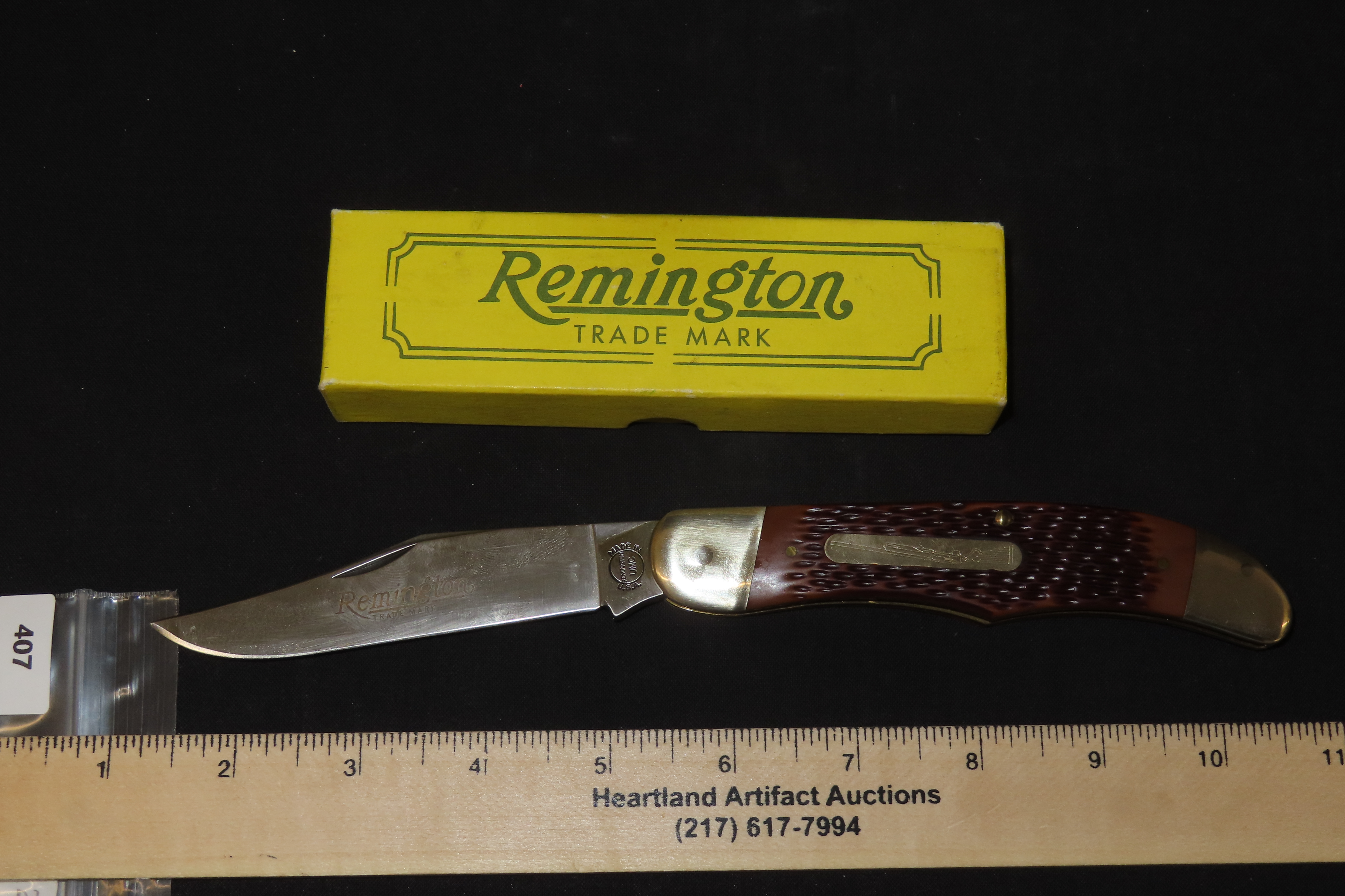 5 1/4" x 1 1/8" Remington Folding Skinner, Stag Handle