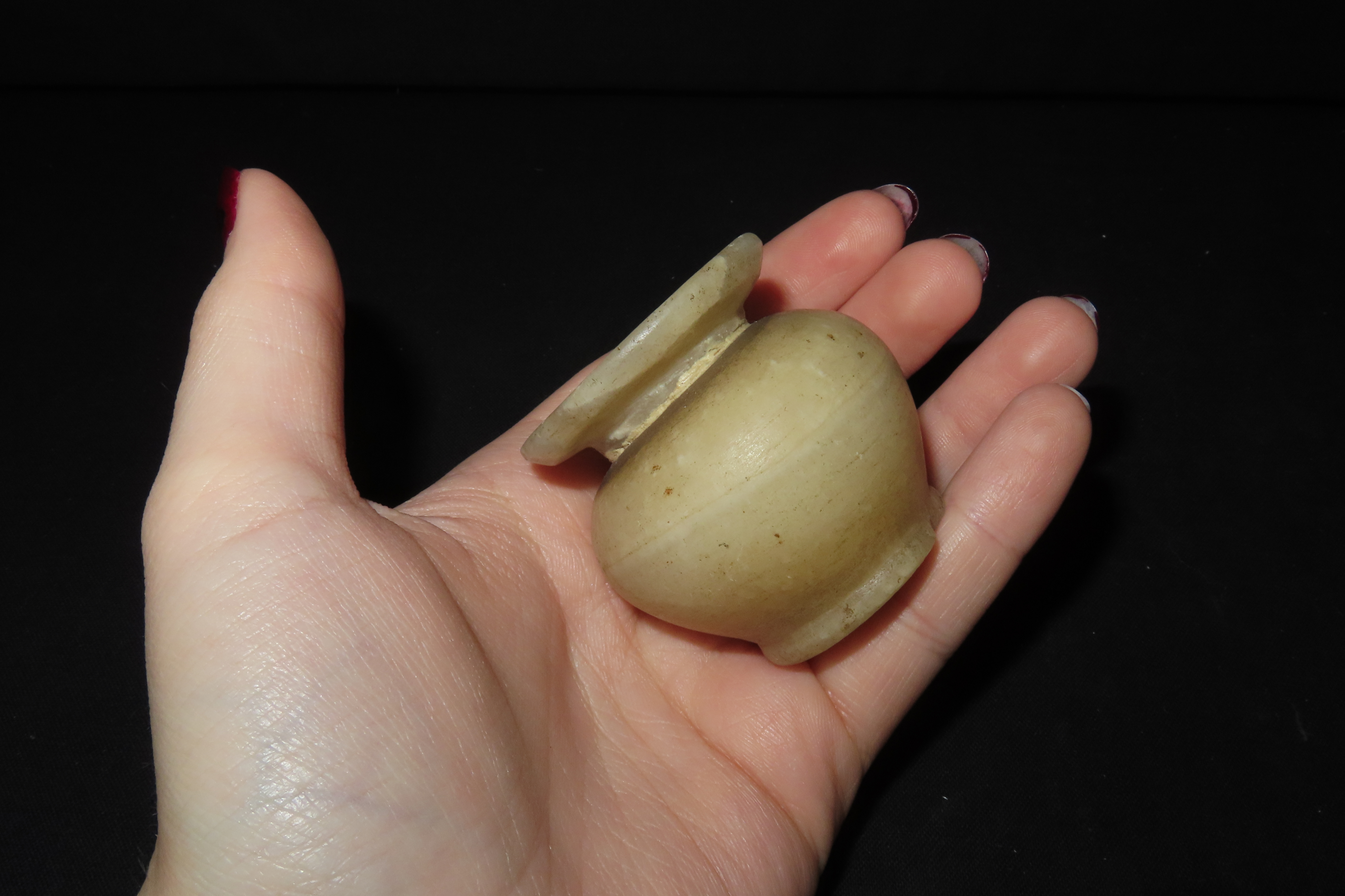 1 3/4" Ancient Egyptian Alabaster Jar
