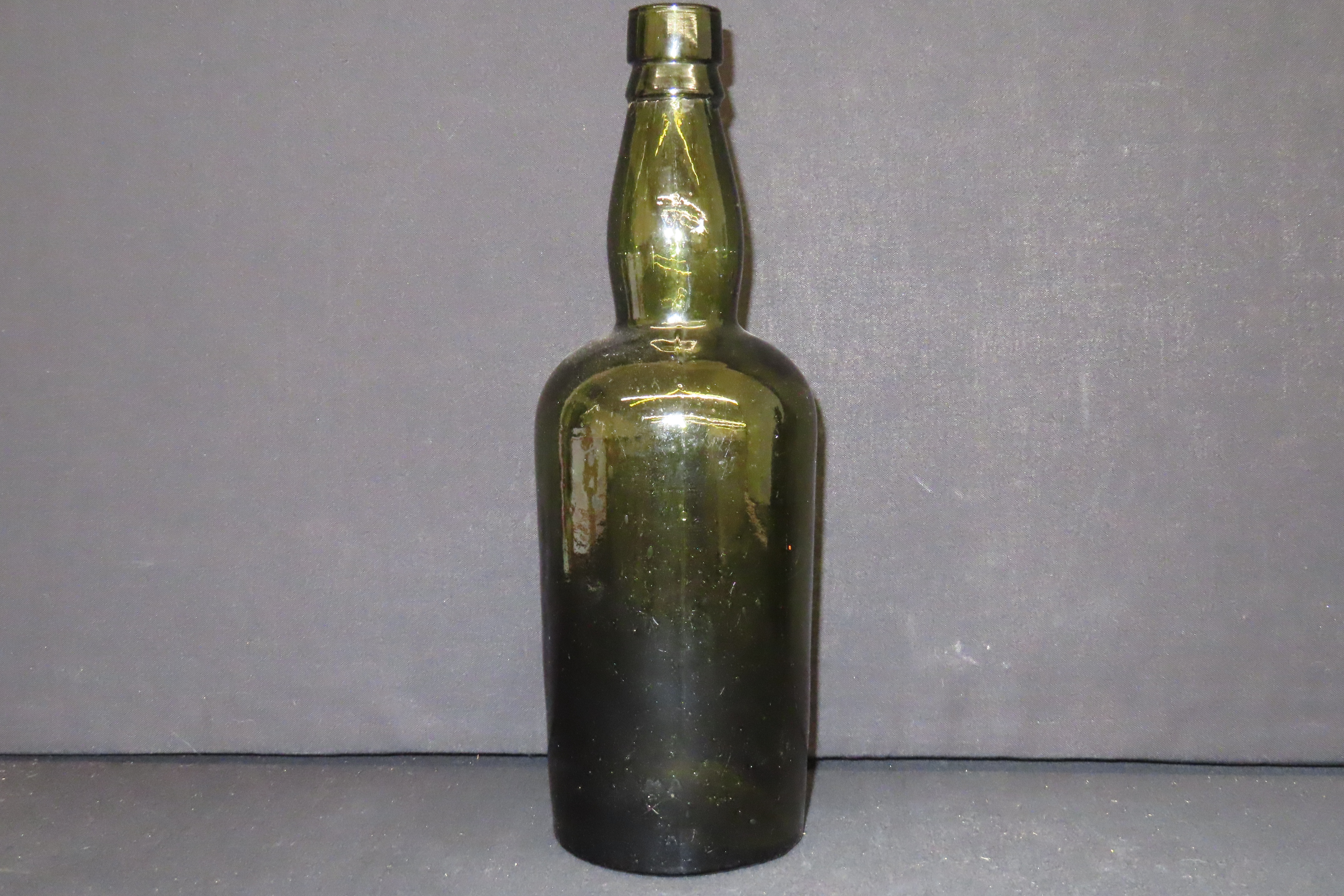 Lot of 3 Antique Iron Pontil Bottles, Including 1 Dutch Bottle with Applied Lip