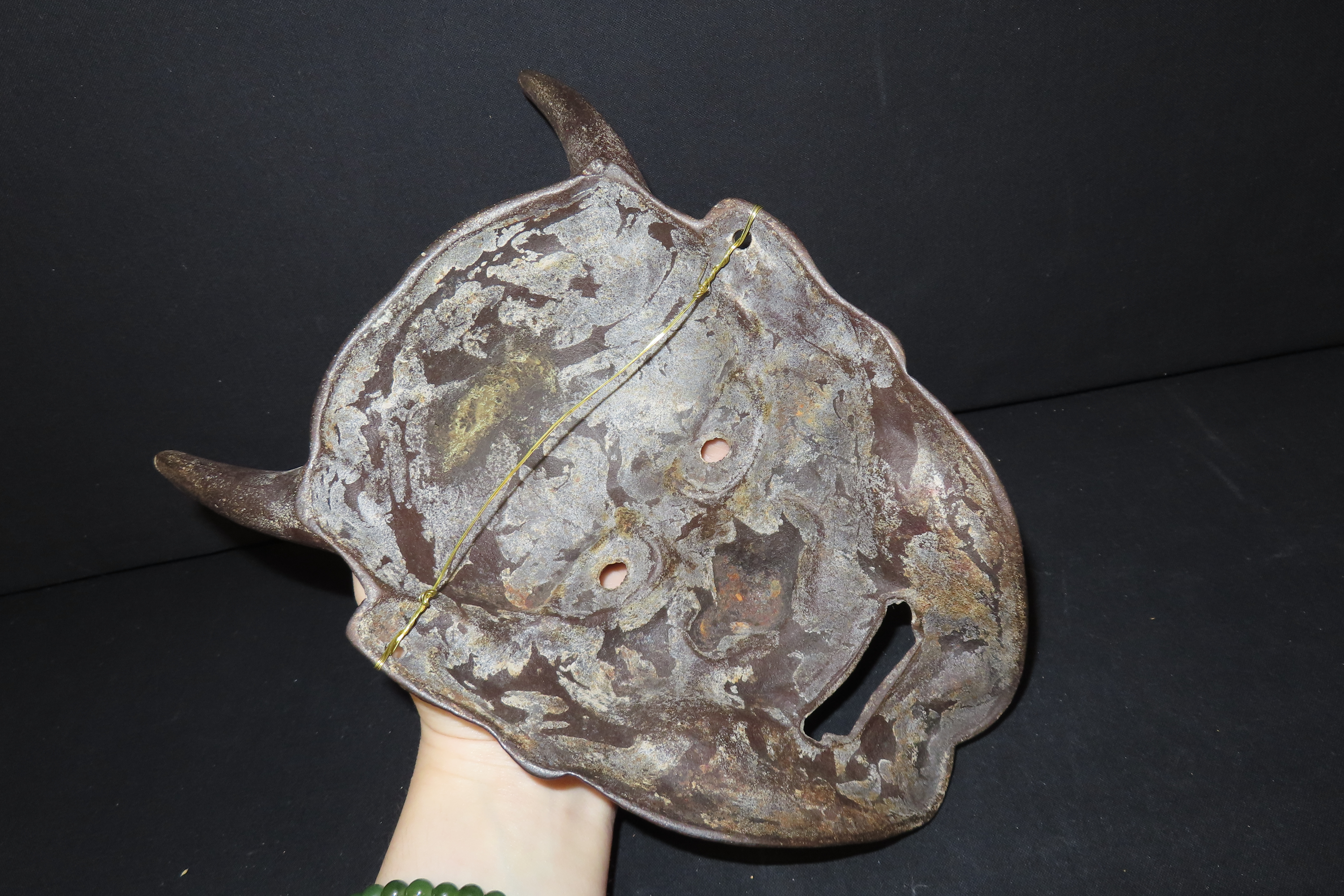 9" Japanese Shikami (Shishiguchi) Mask, Metal