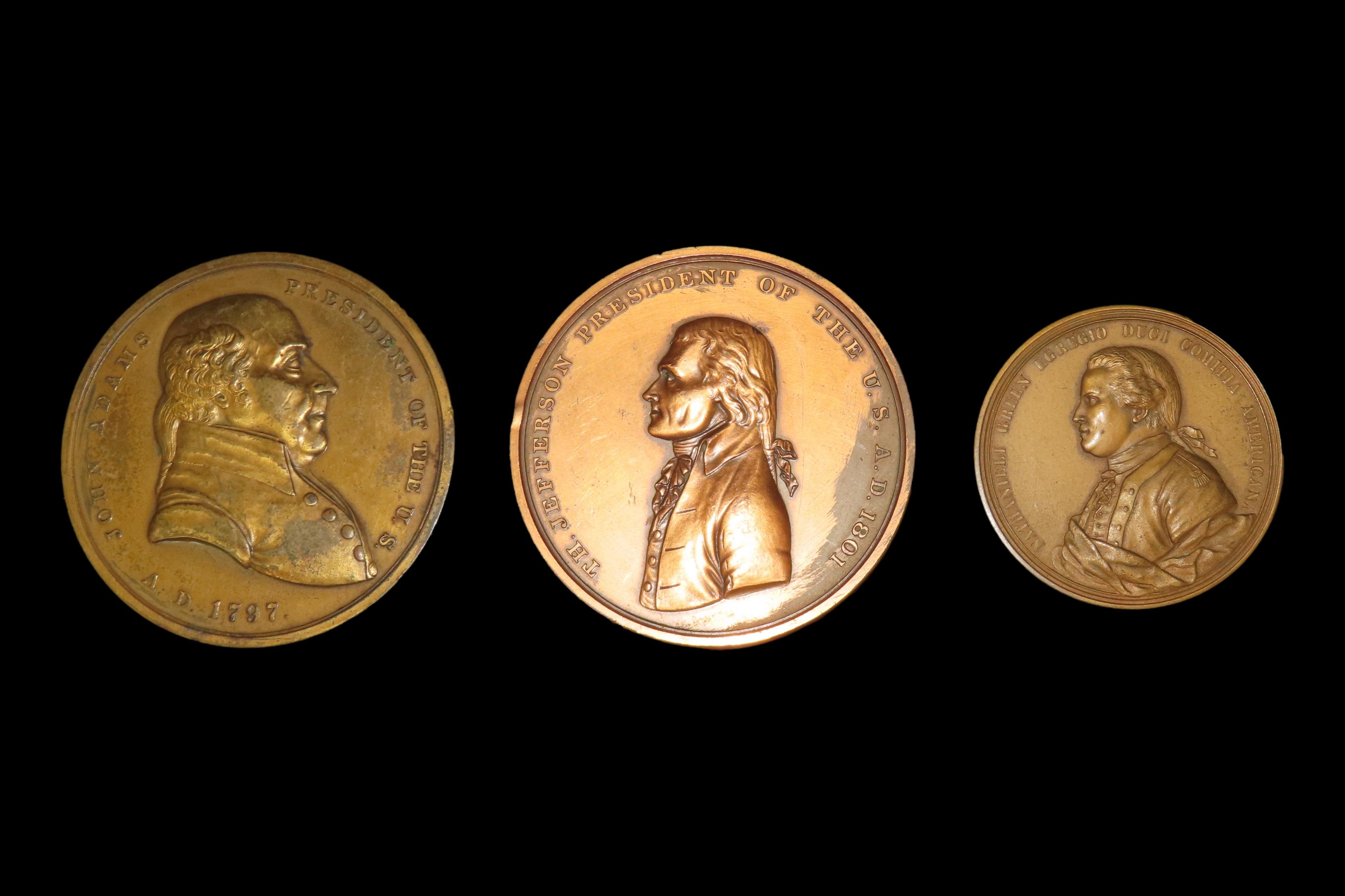 Lot of 2 Presidential 3" Medals and 1 Presidential 2 1/4" Medal