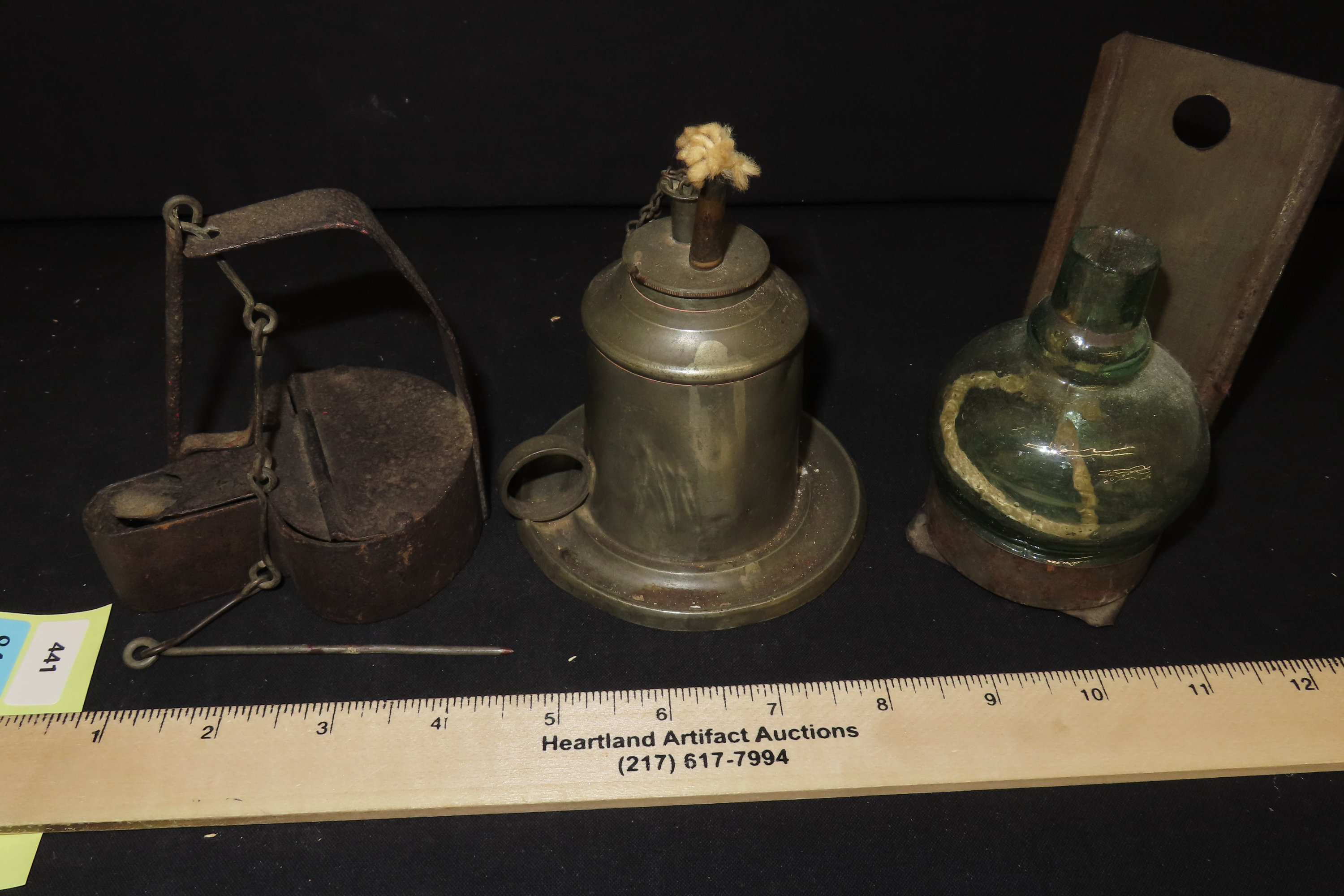 Lot of 3 1800s Oil Lamps, All in Great Condition
