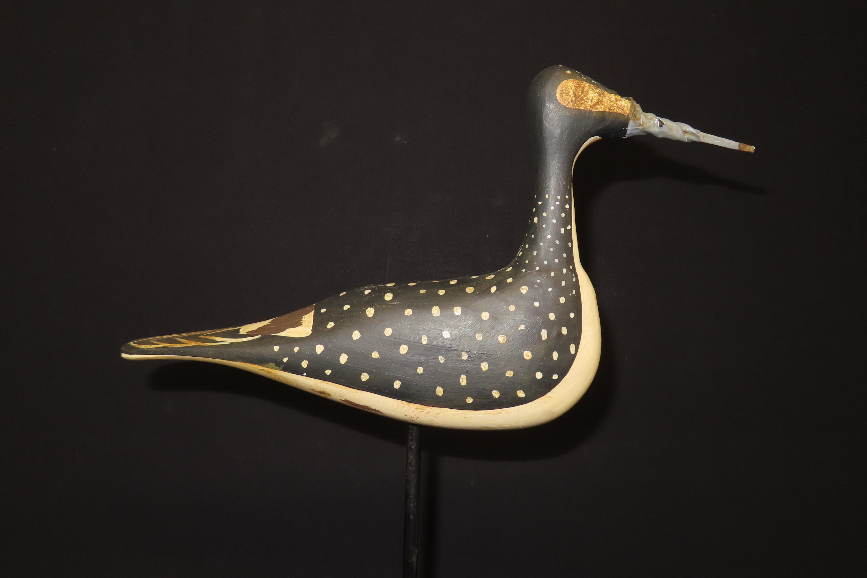 17 3/4" Vintage Carved Wooden Shore Bird Figurine