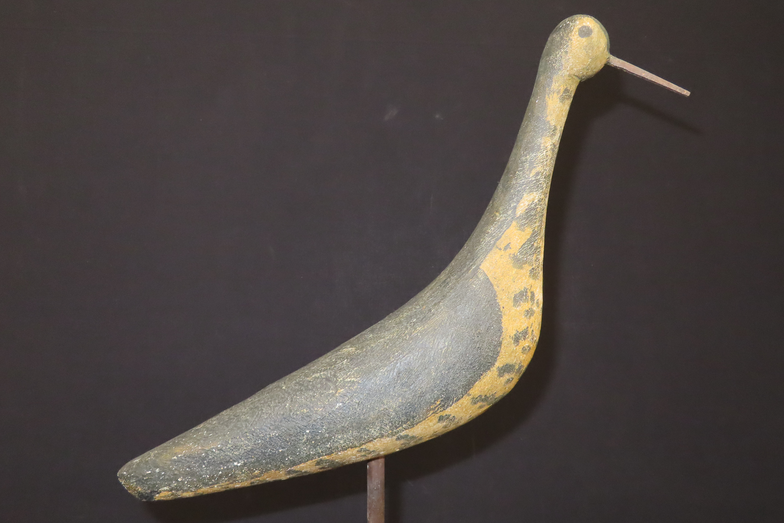 17 5/8" Vintage Carved Wooden Shore Bird Figurine