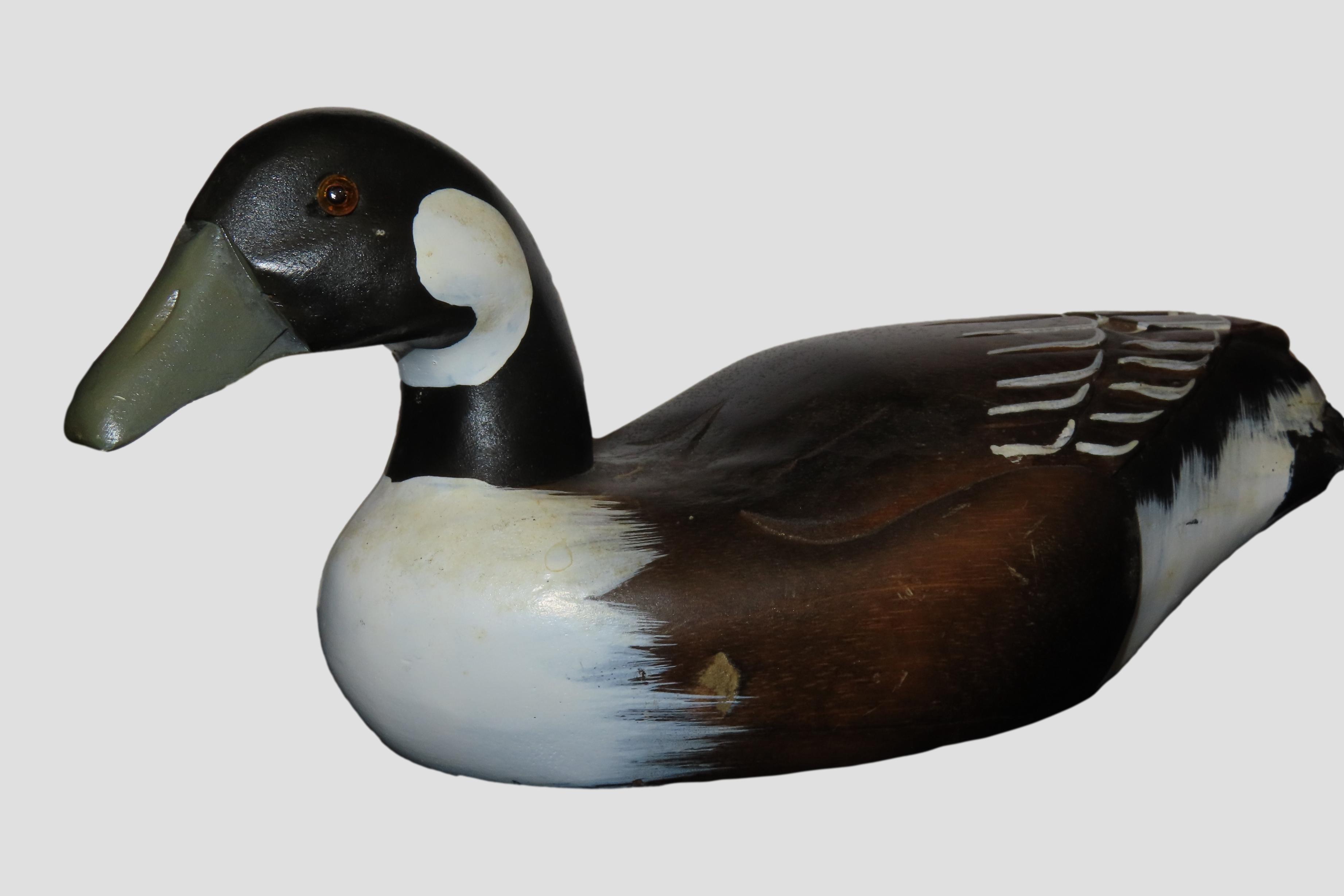 10 1/2" x 4 3/4" Antique Wooden Duck Decoy