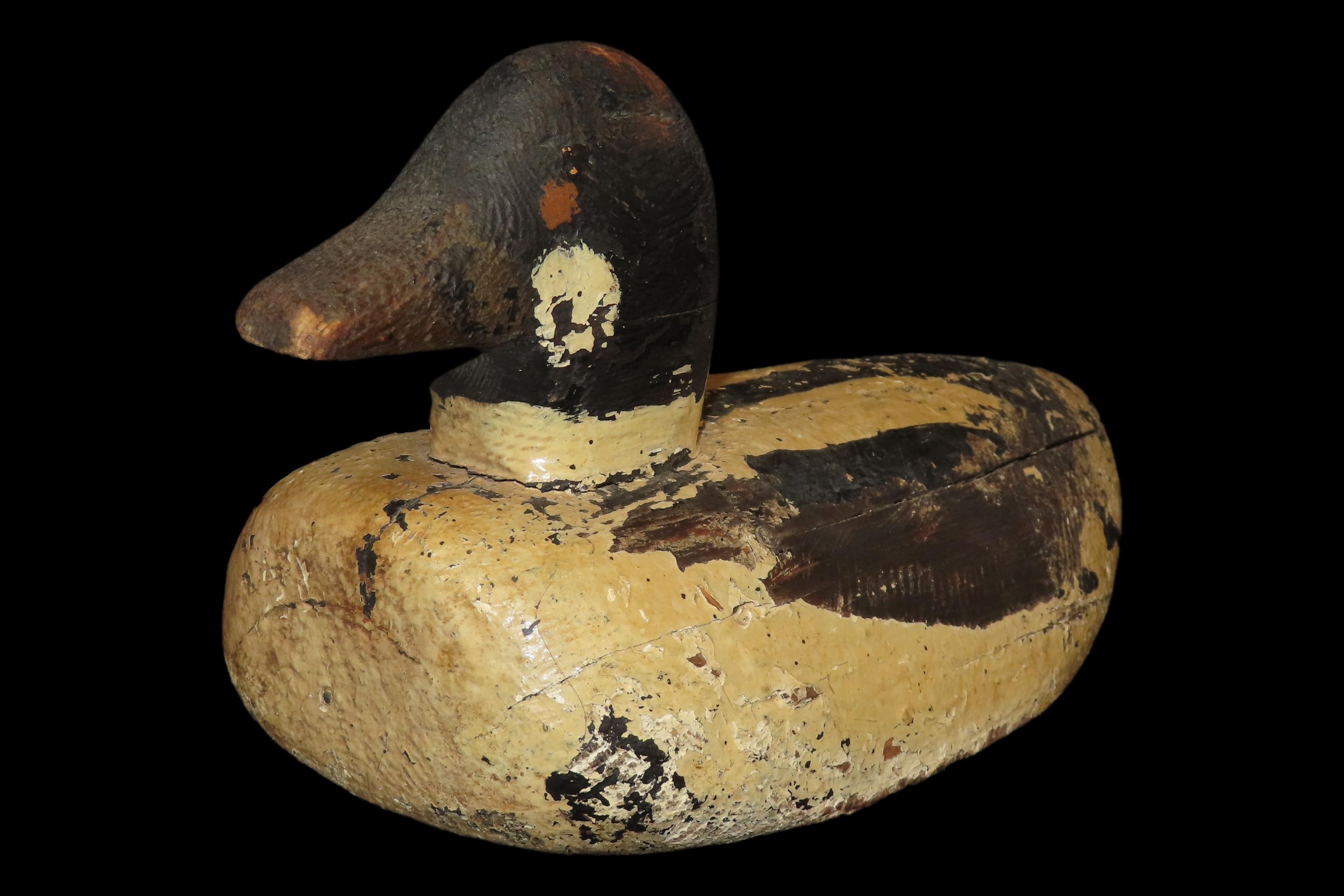 12 3/4" x 6 1/4" Antique Hand-Carved Duck Decoy