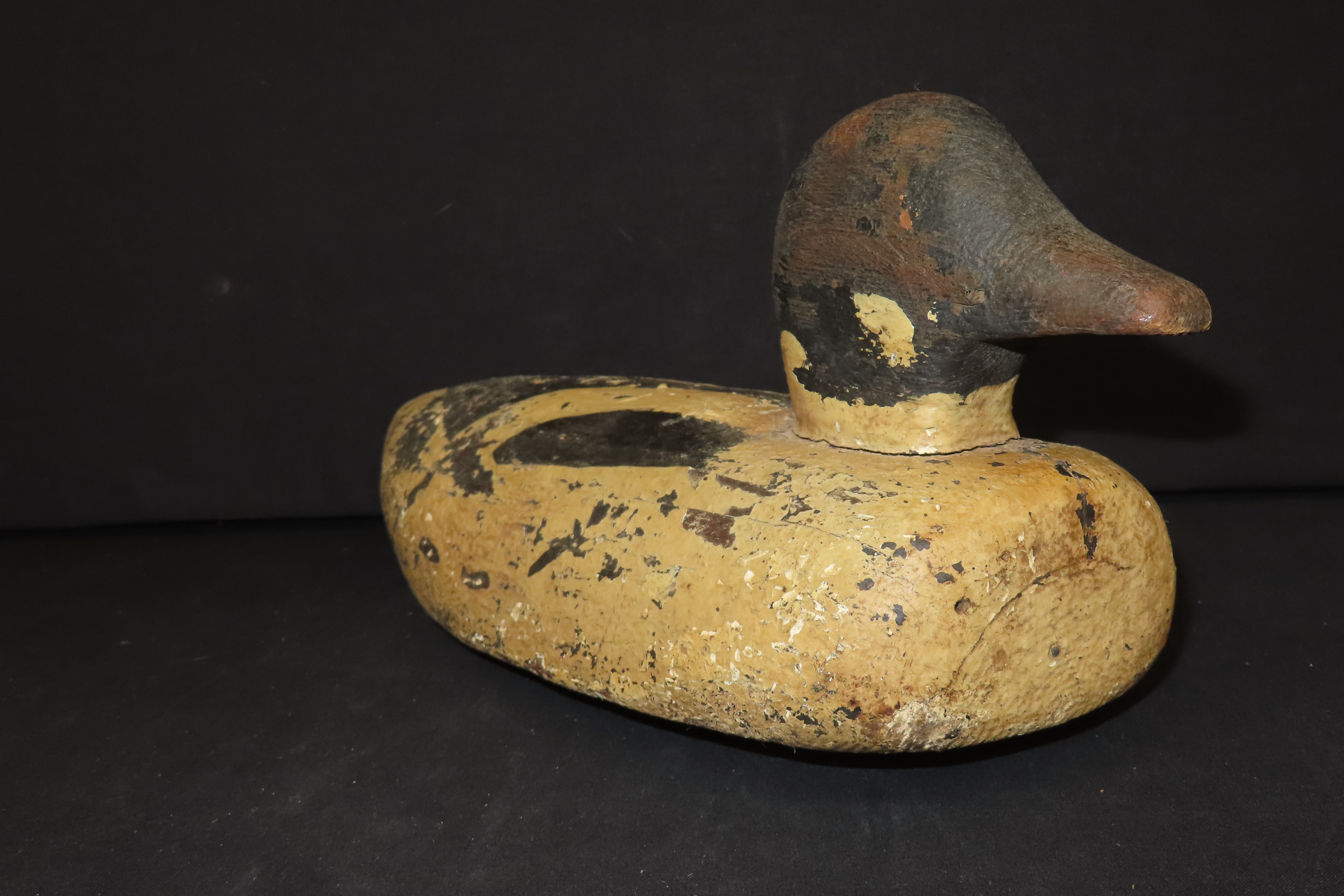 12 3/4" x 6 1/4" Antique Hand-Carved Duck Decoy