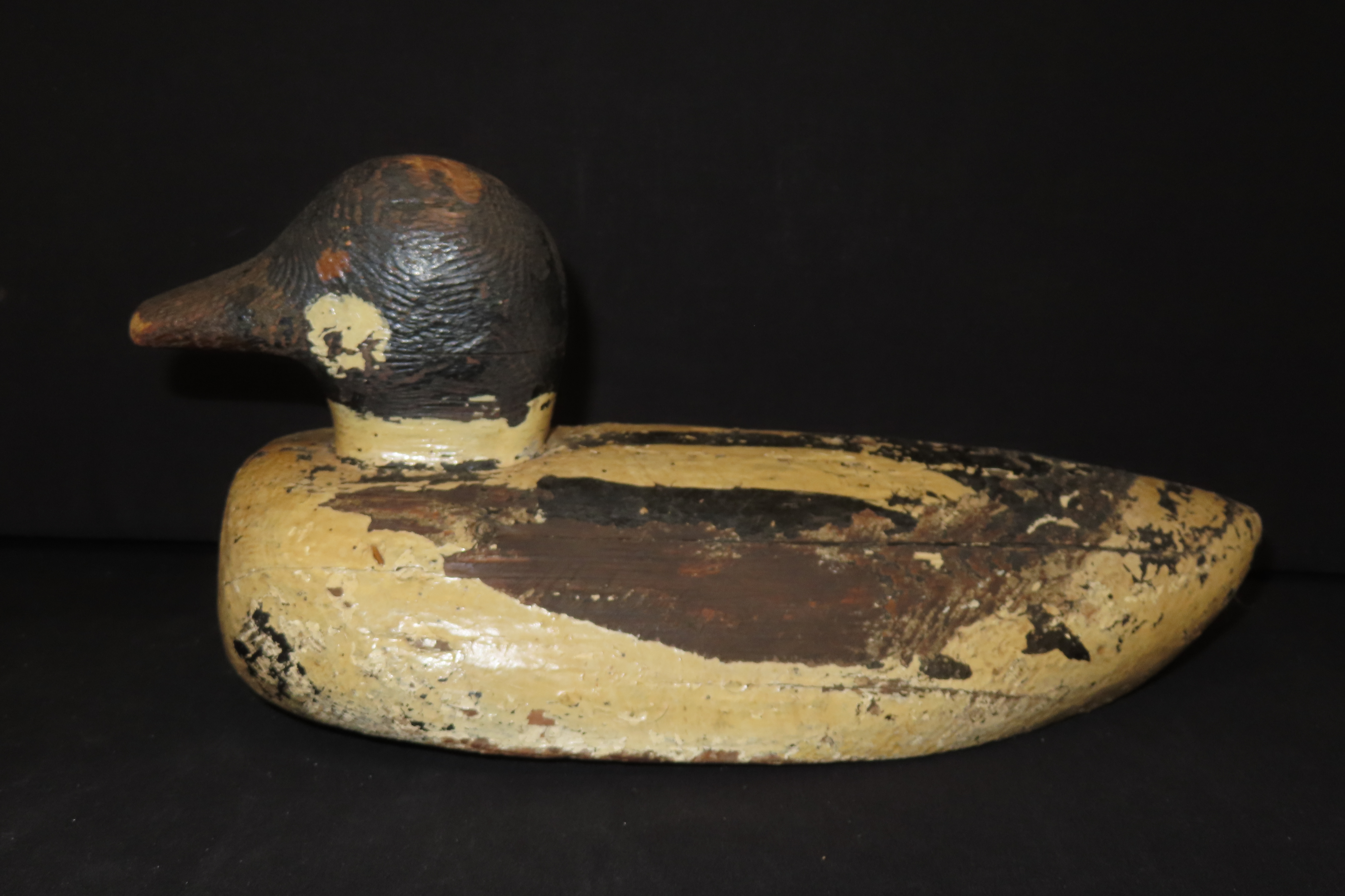 12 3/4" x 6 1/4" Antique Hand-Carved Duck Decoy