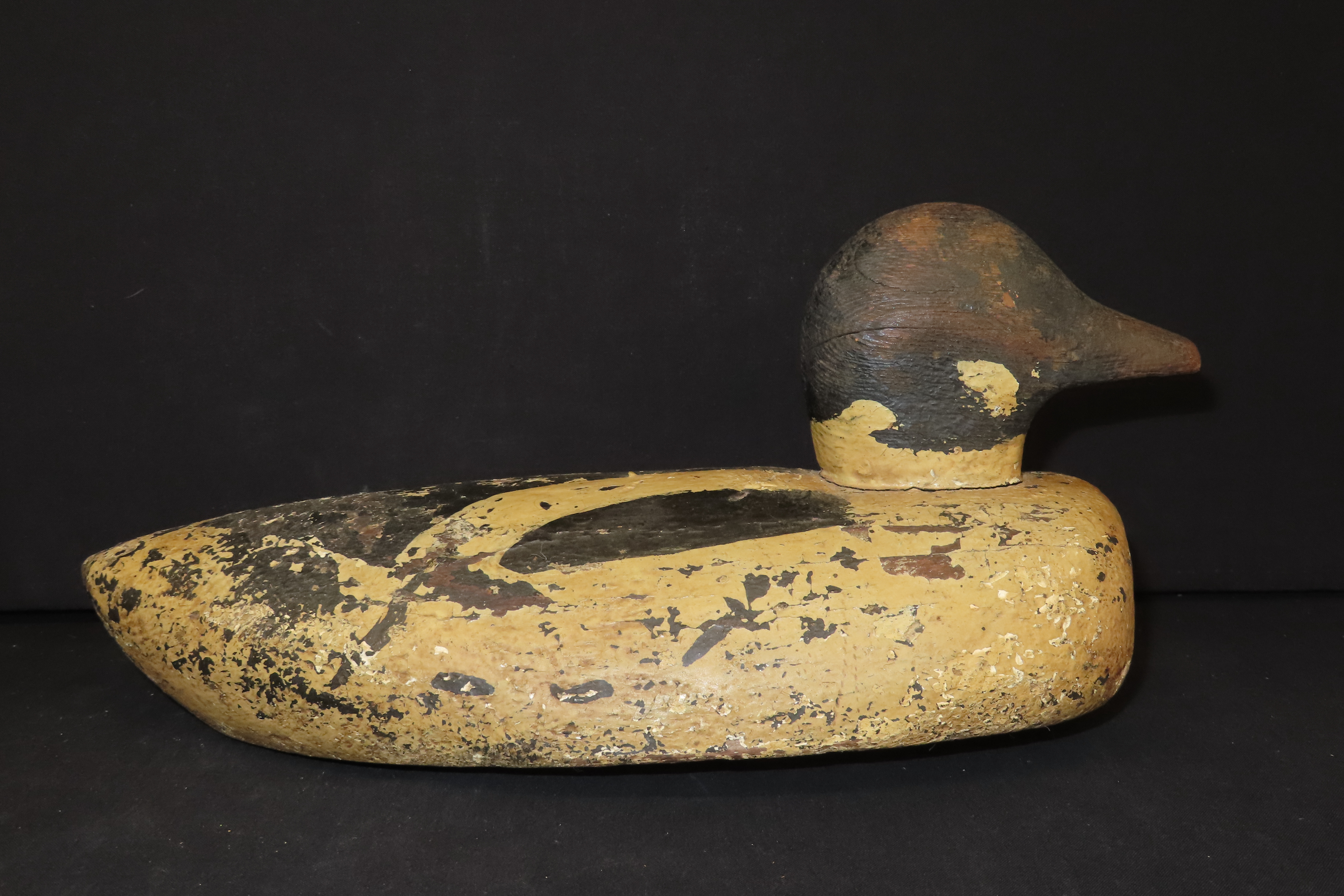 12 3/4" x 6 1/4" Antique Hand-Carved Duck Decoy