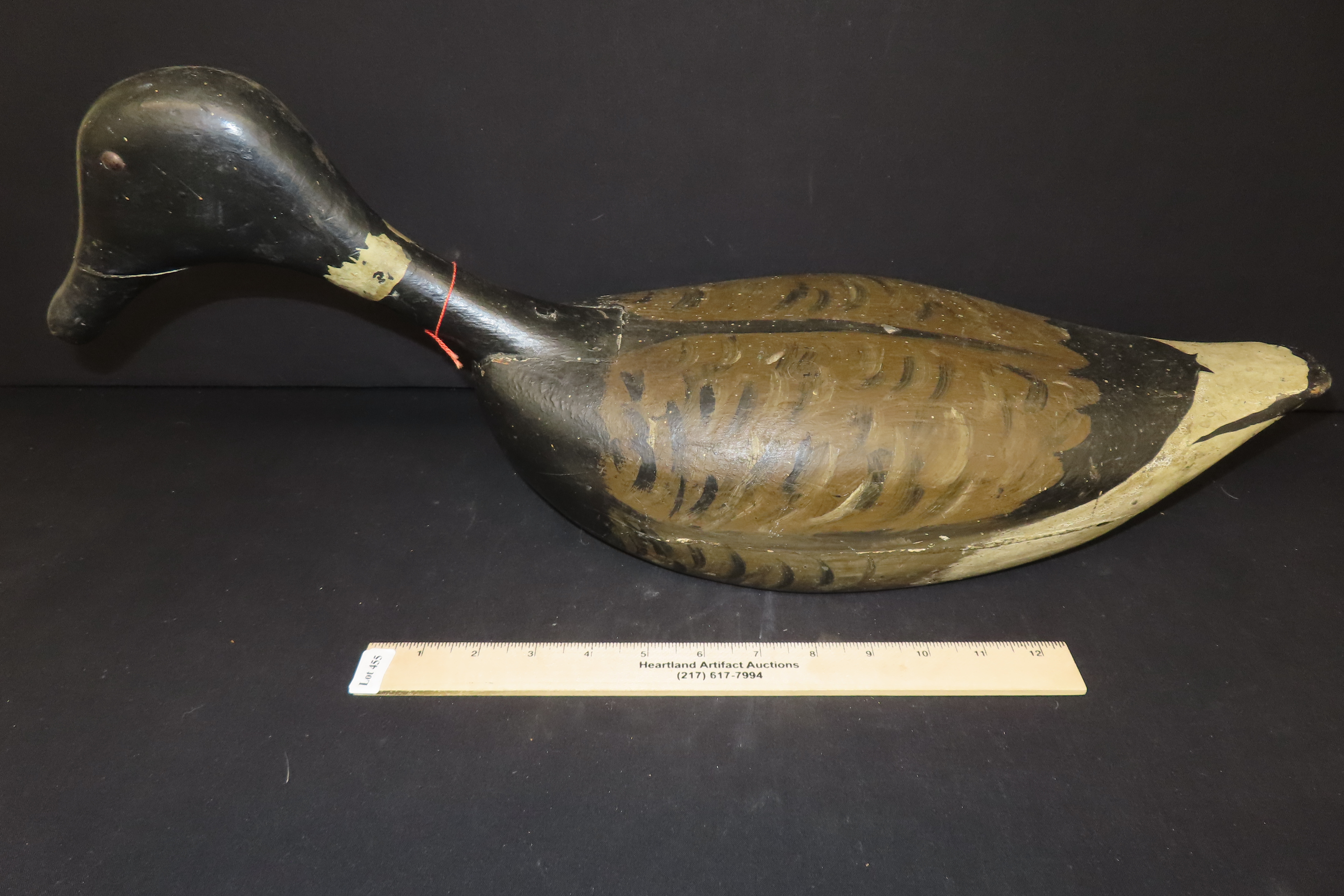 23 3/4" x 9 1/4" Antique Brant or Canada Goose Decoy