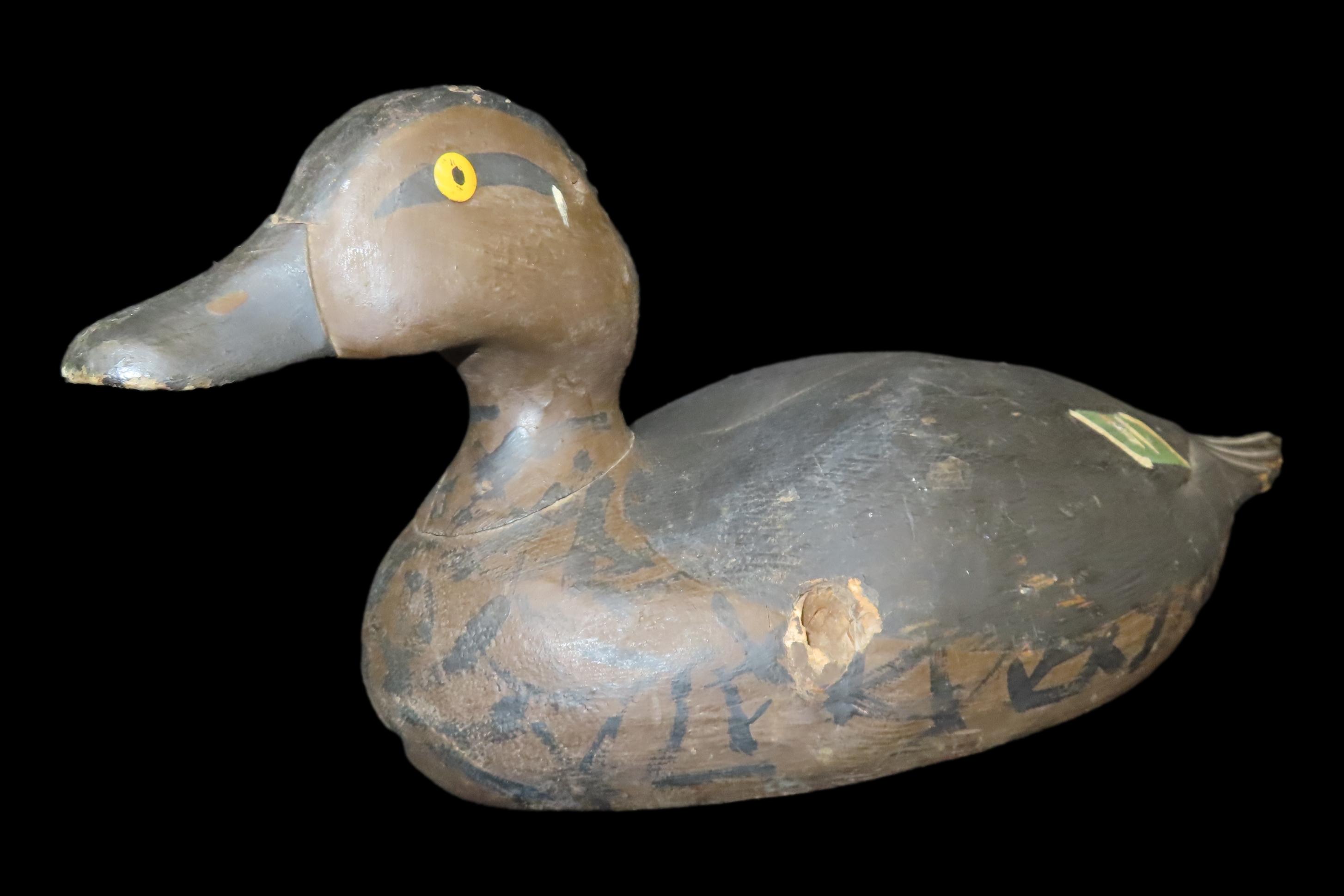 15" x 6 1/4" Antique Duck Decoy