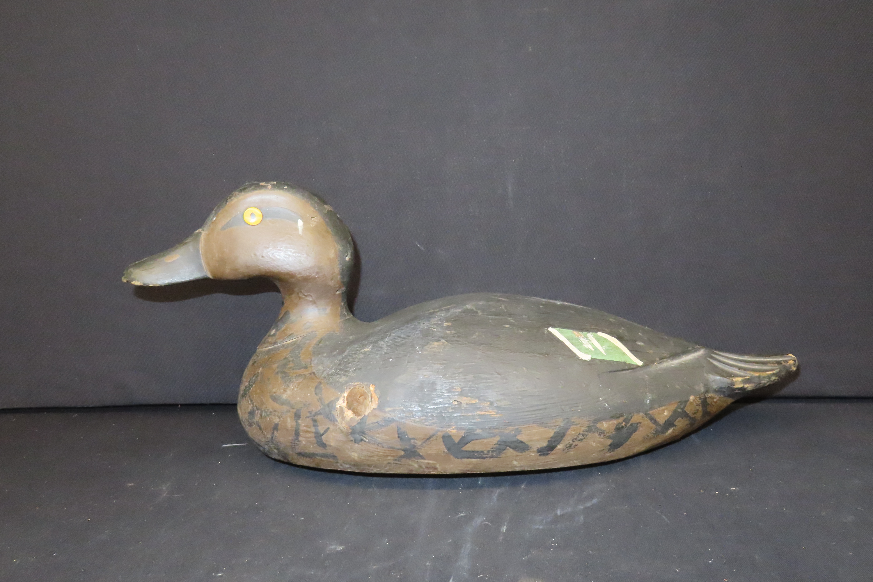 15" x 6 1/4" Antique Duck Decoy