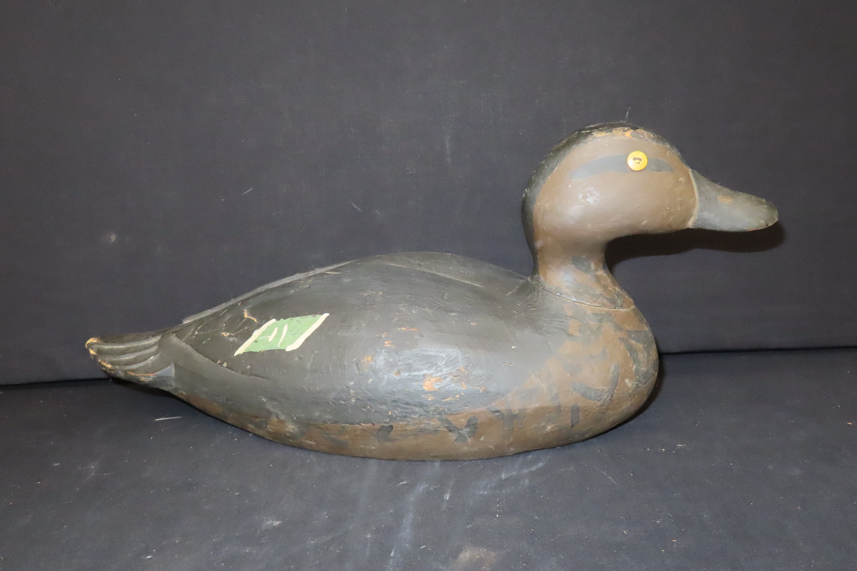 15" x 6 1/4" Antique Duck Decoy