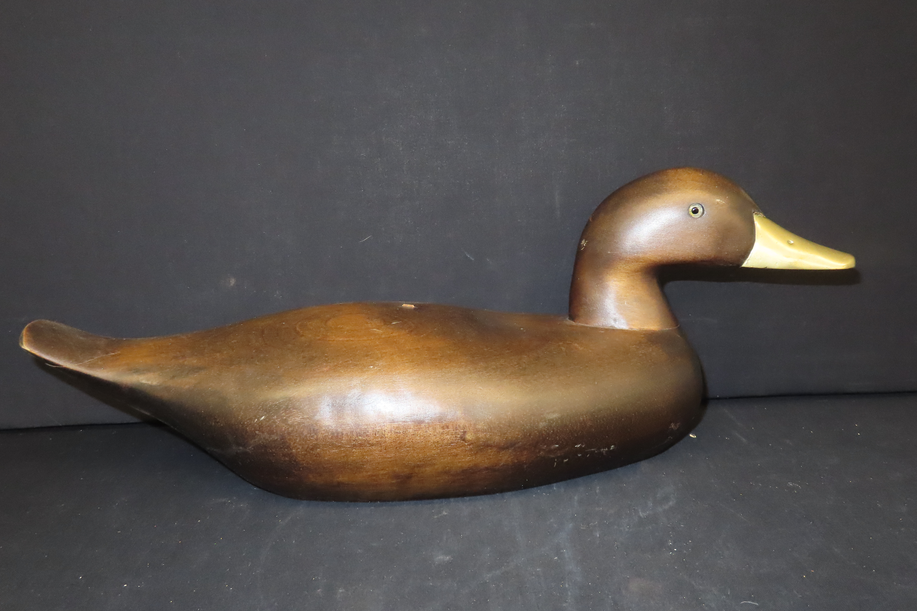 17 1/2" x 6 3/4" Antique Duck Decoy