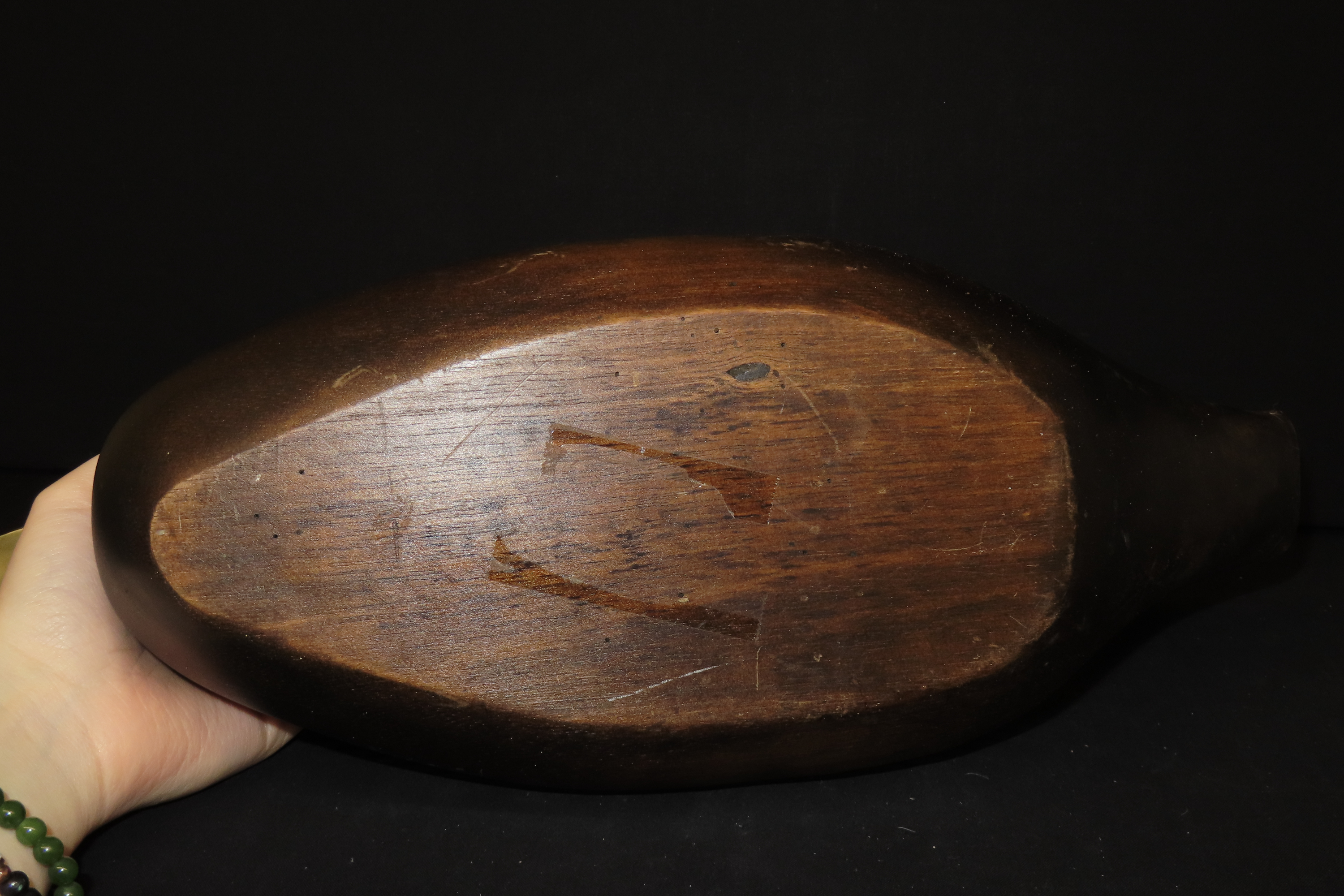 17 1/2" x 6 3/4" Antique Duck Decoy