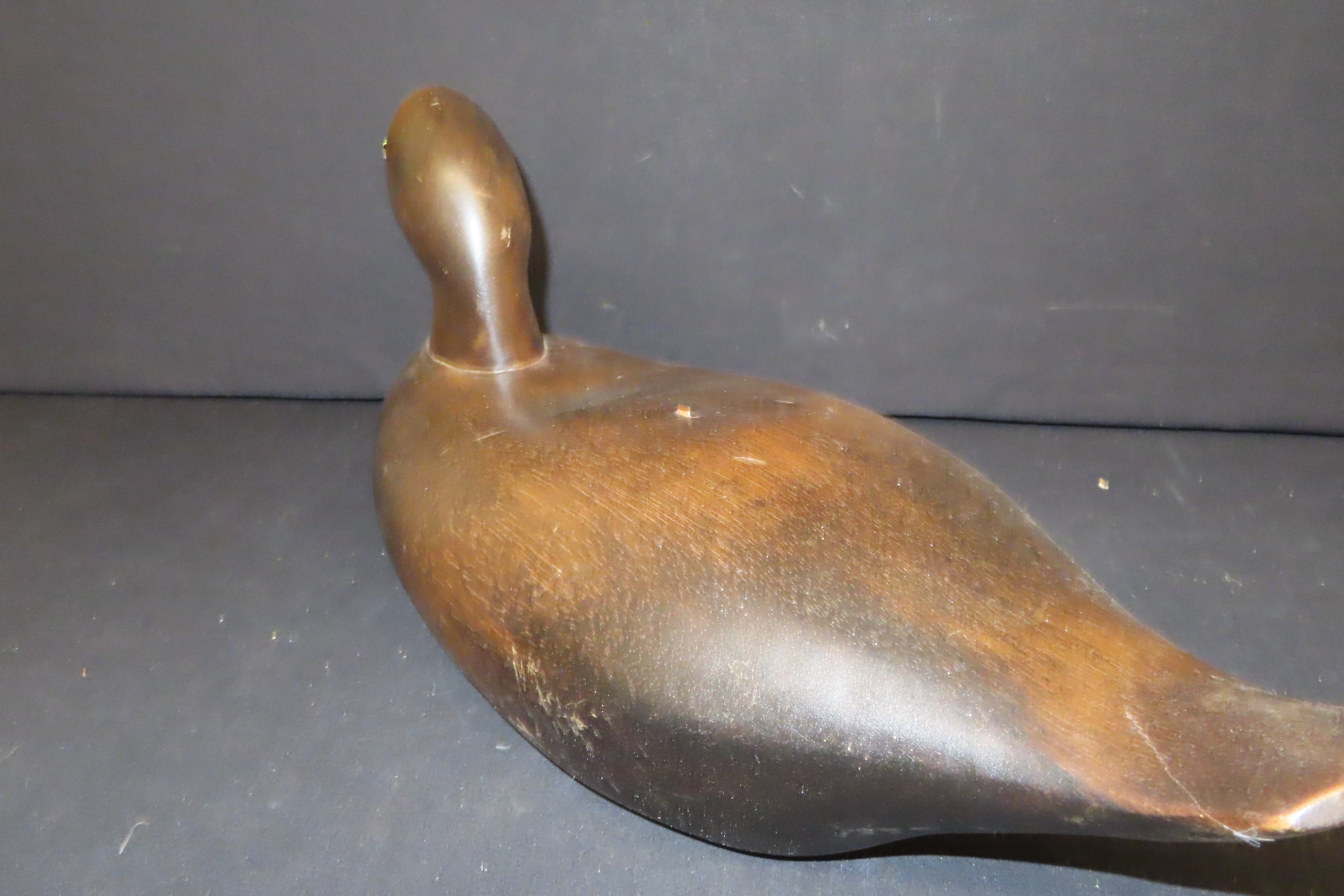 17 1/2" x 6 3/4" Antique Duck Decoy
