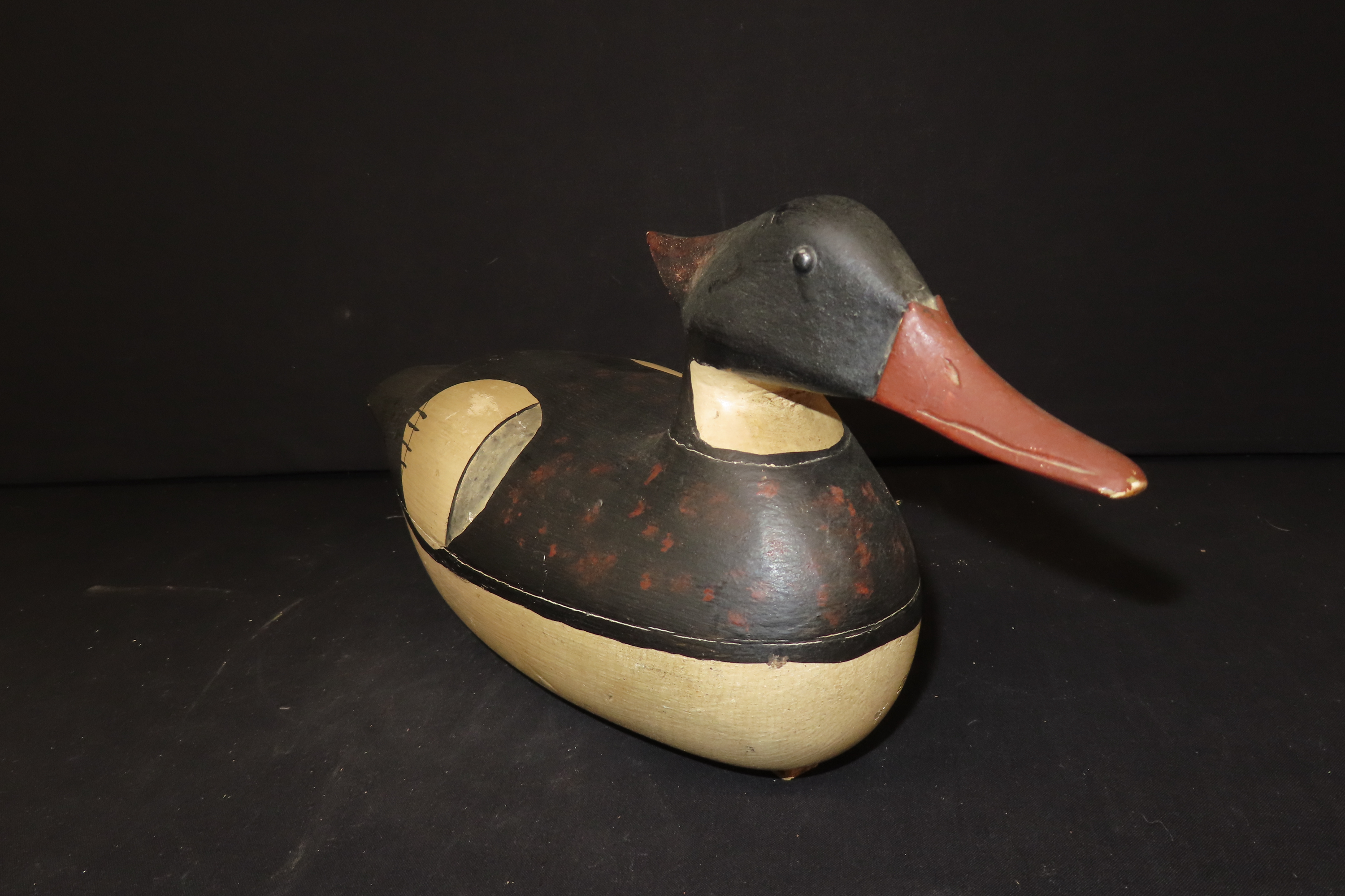 16 1/2" x 6 1/2" Hand-Carved Antique Duck Decoy
