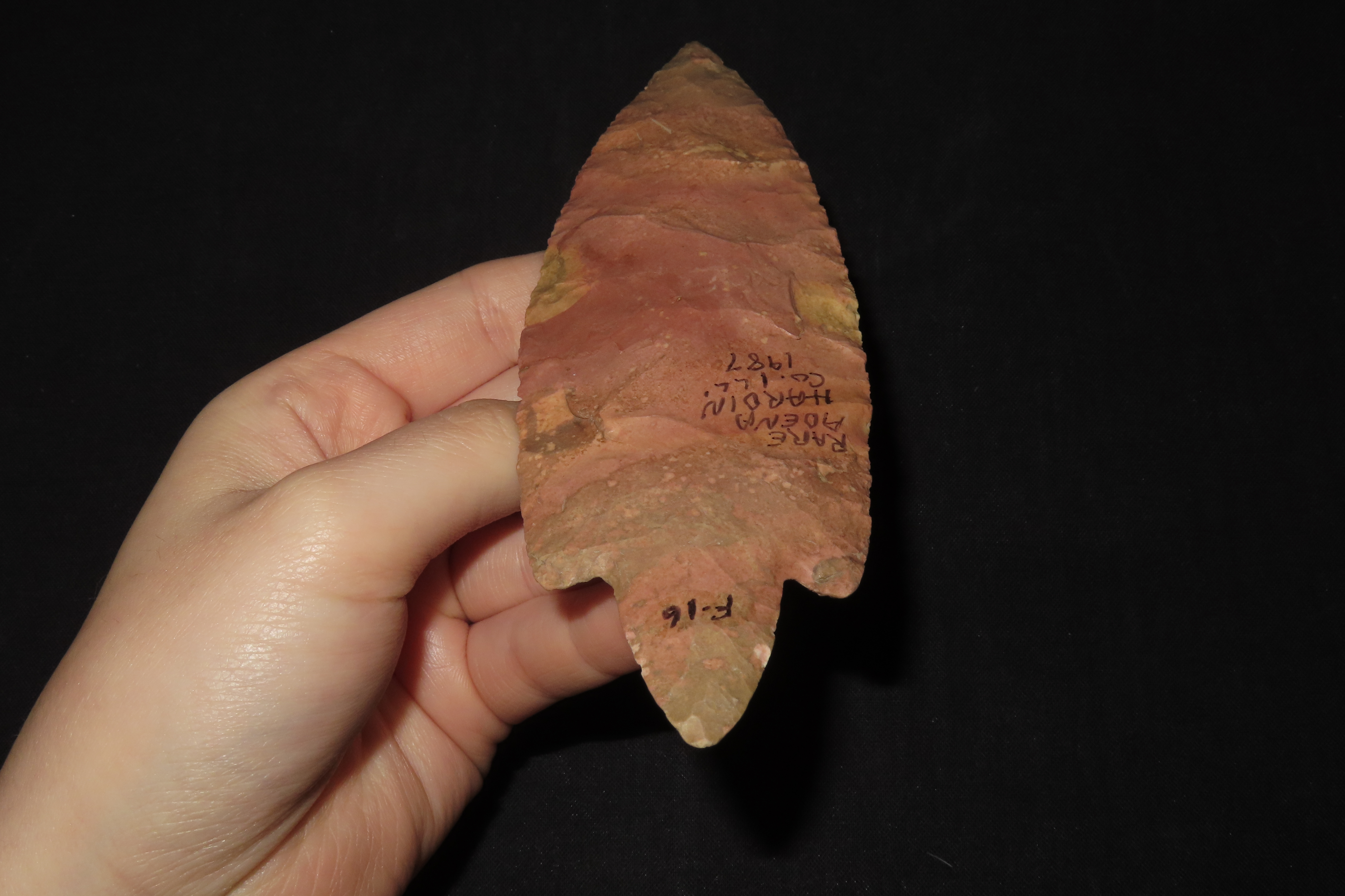 6 3/8" First Stage Adena, Found in Hardin Co. Illinois in 1987, Ex. Perry, Ex. Tommy Butel Collection