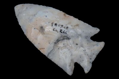 3 5/8" Hardin, Colorful Materials, Found in Peoria Co. Illinois, Ex. J Grotty Collection