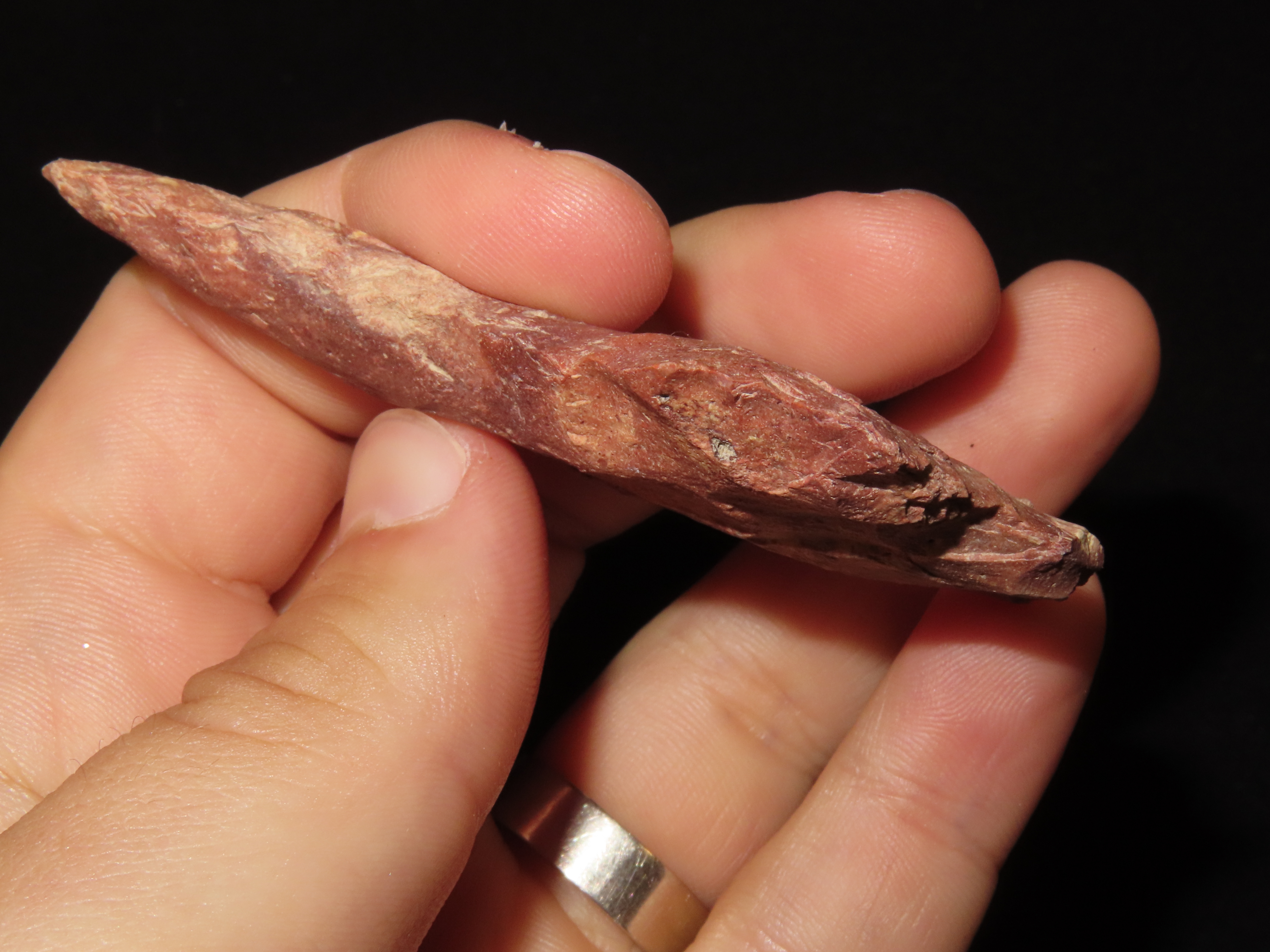 3 1/8" Colorful Florida Savanah River Drill found in Hernando County, FL. Ex Brian Boles Collection. Deep South Arrowhead.