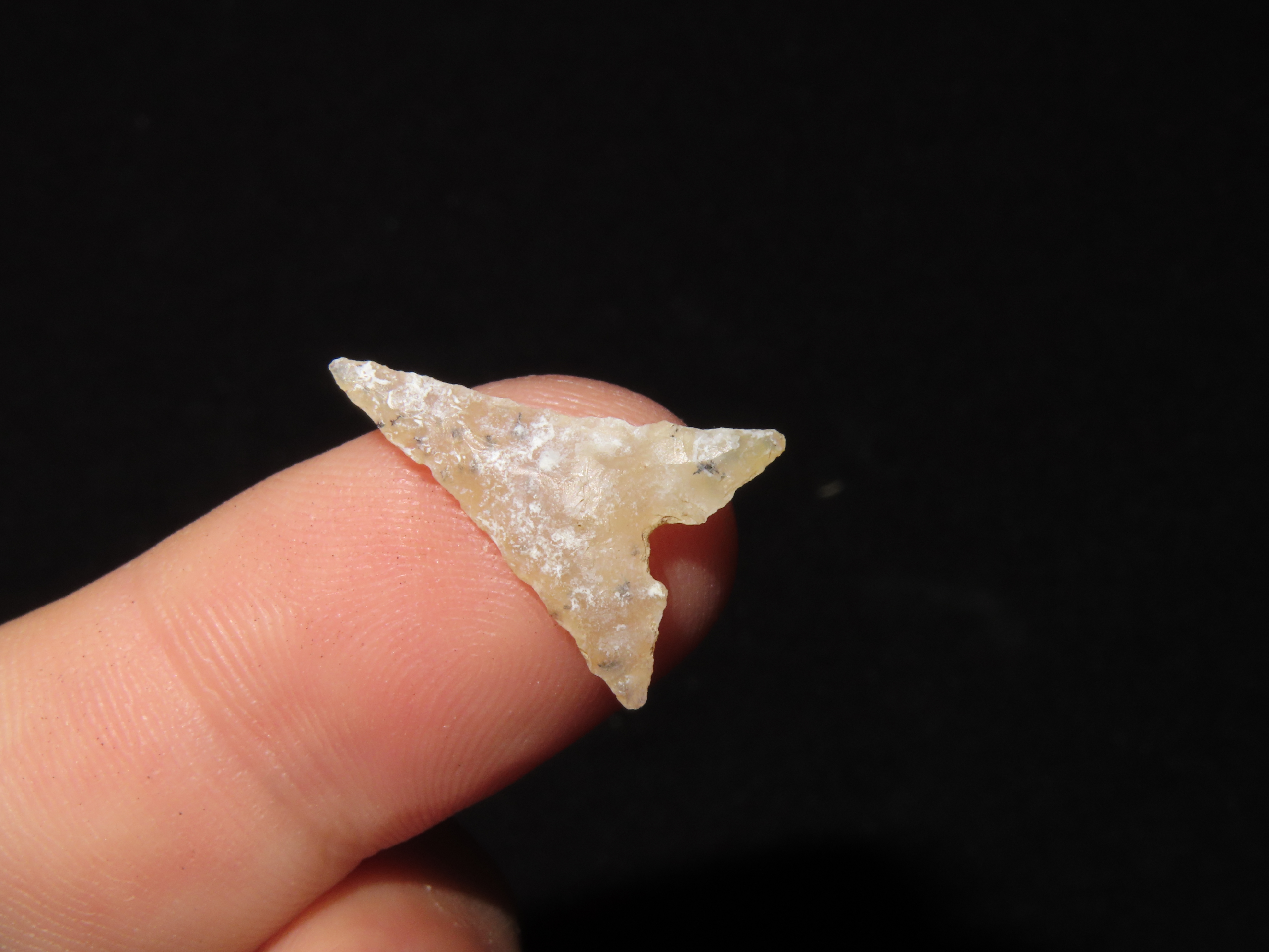 Perfect Translucent Agate Garza Bird Point. Carlos Black COA. Found in N.W. Texas. Ex Jesse Walker & Ex Joey Ellis Collections. Oustanding E