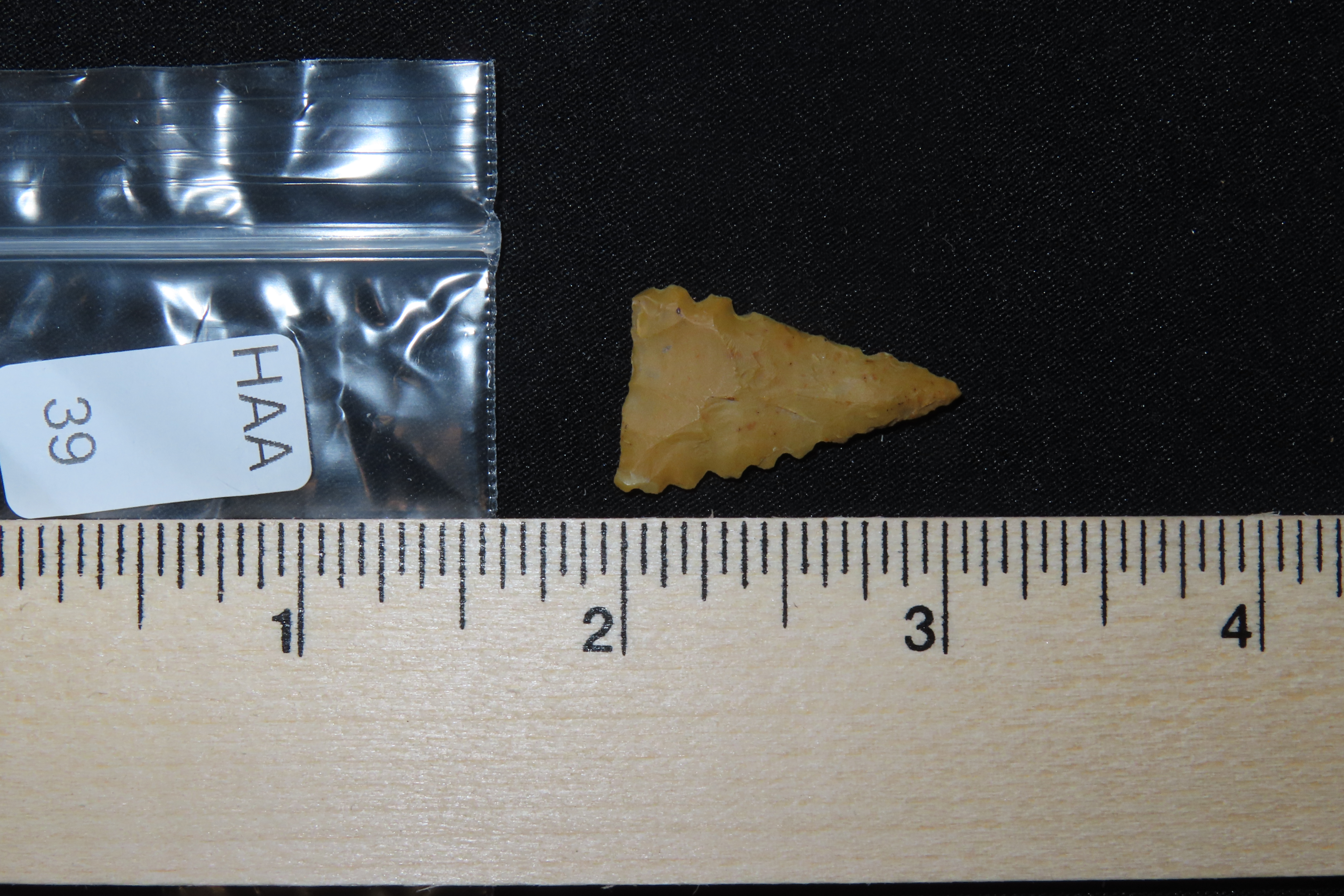 Amazing Serrated Mississippian Triangle found in Bradley County Arkansas. Ex Joey Ellis Collection. Fort Ancient.