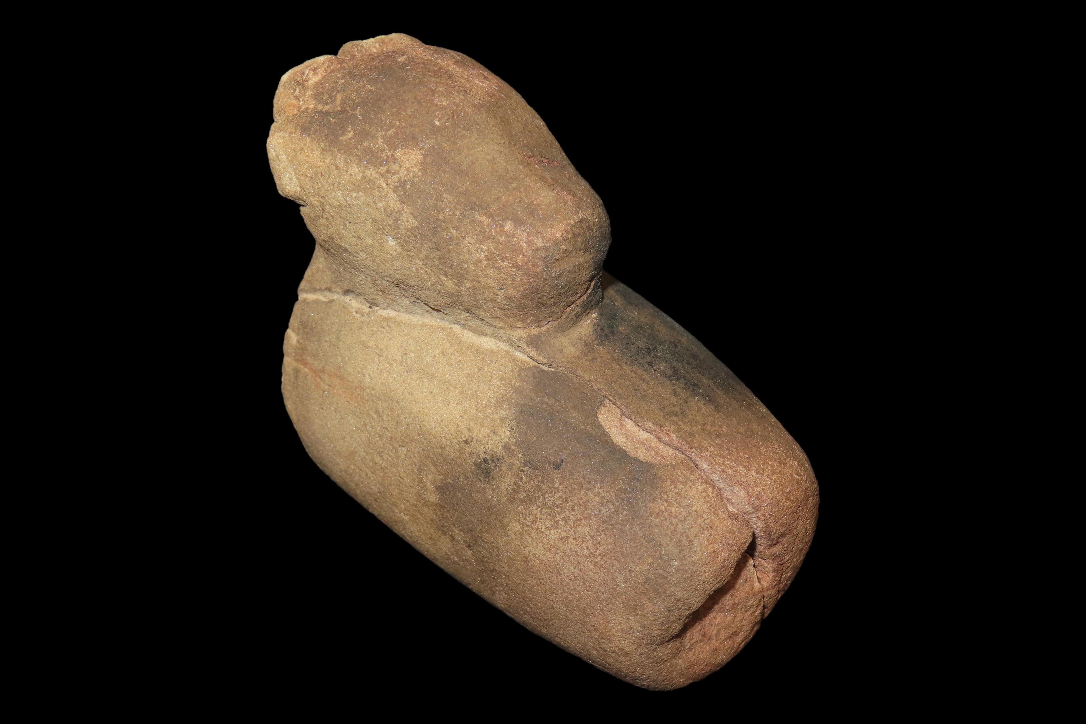 Phenomenal 5 5/16" Deer / Buffalo effigy Pipe found in Madison Co., Illinois. Motley COA. Ex Floyd Ritter Collection. Heavy no brainer patin