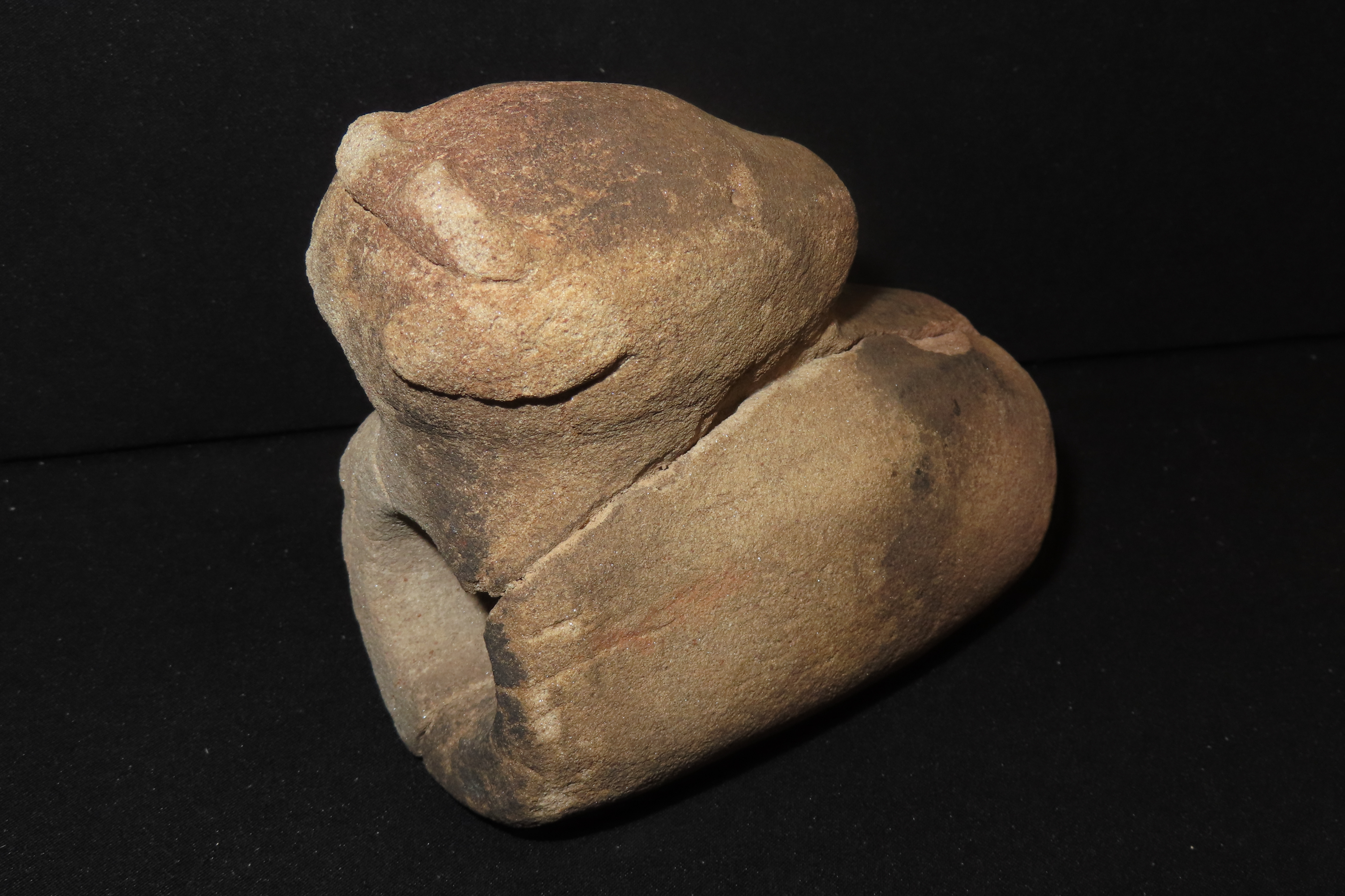 Phenomenal 5 5/16" Deer / Buffalo effigy Pipe found in Madison Co., Illinois. Motley COA. Ex Floyd Ritter Collection. Heavy no brainer patin