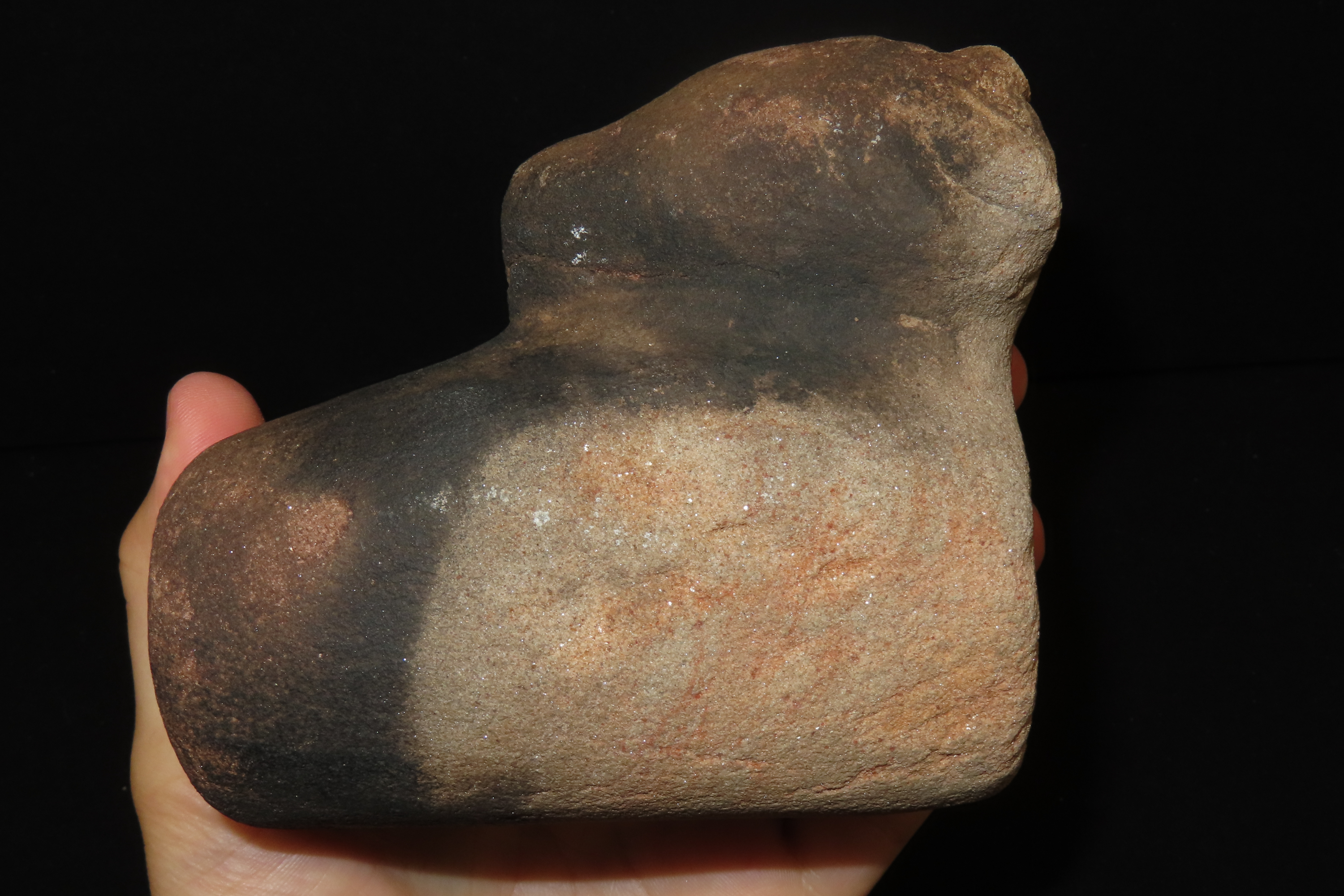 Phenomenal 5 5/16" Deer / Buffalo effigy Pipe found in Madison Co., Illinois. Motley COA. Ex Floyd Ritter Collection. Heavy no brainer patin
