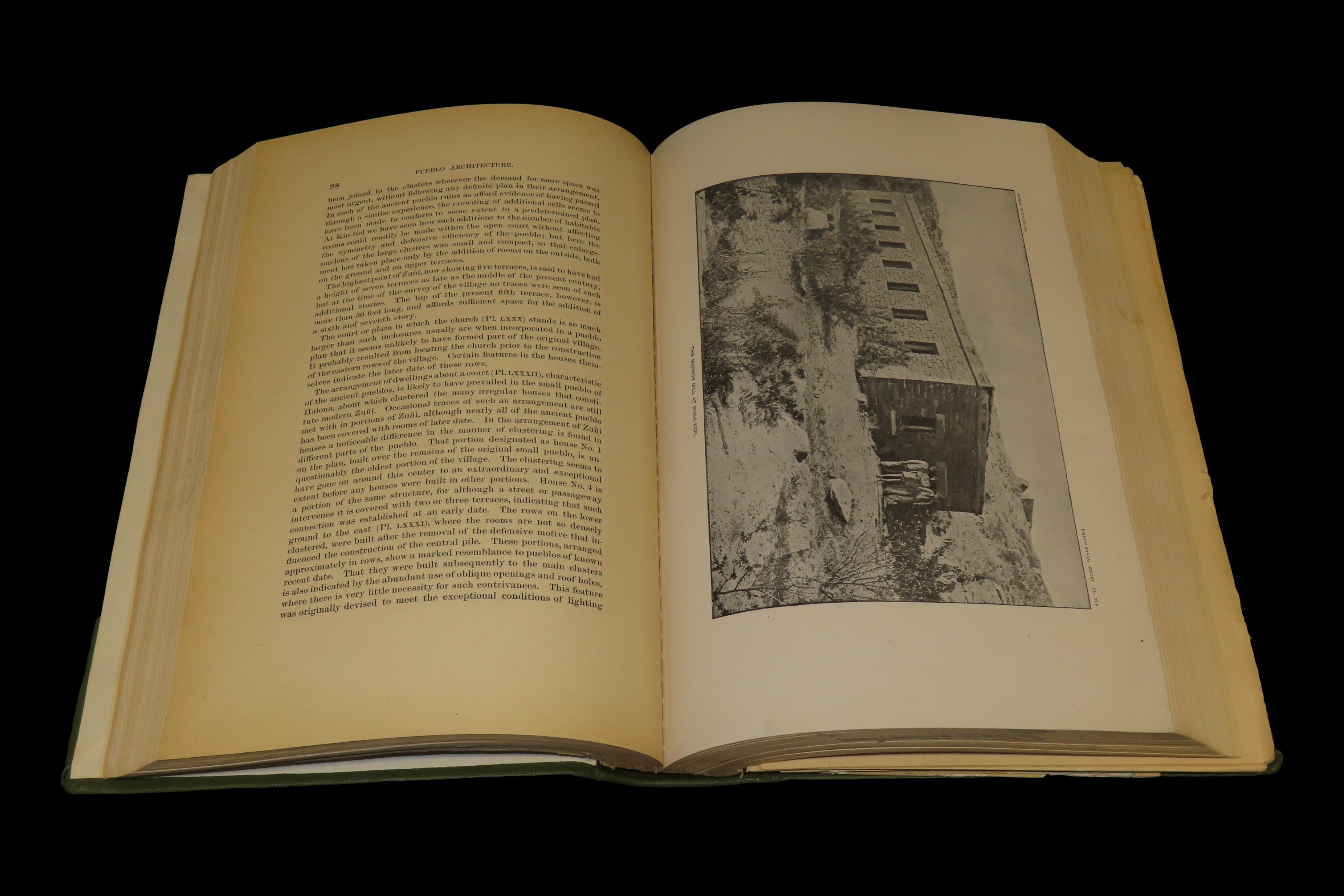 RARE 1891 FIRST EDITION HARDBACK BOOK; U.S. BUREAU OF AMERICAN ETHNOLOGY ANNUAL REPORT 1886-87. OVER 300 PAGES FULL OF INFO AND PICS!