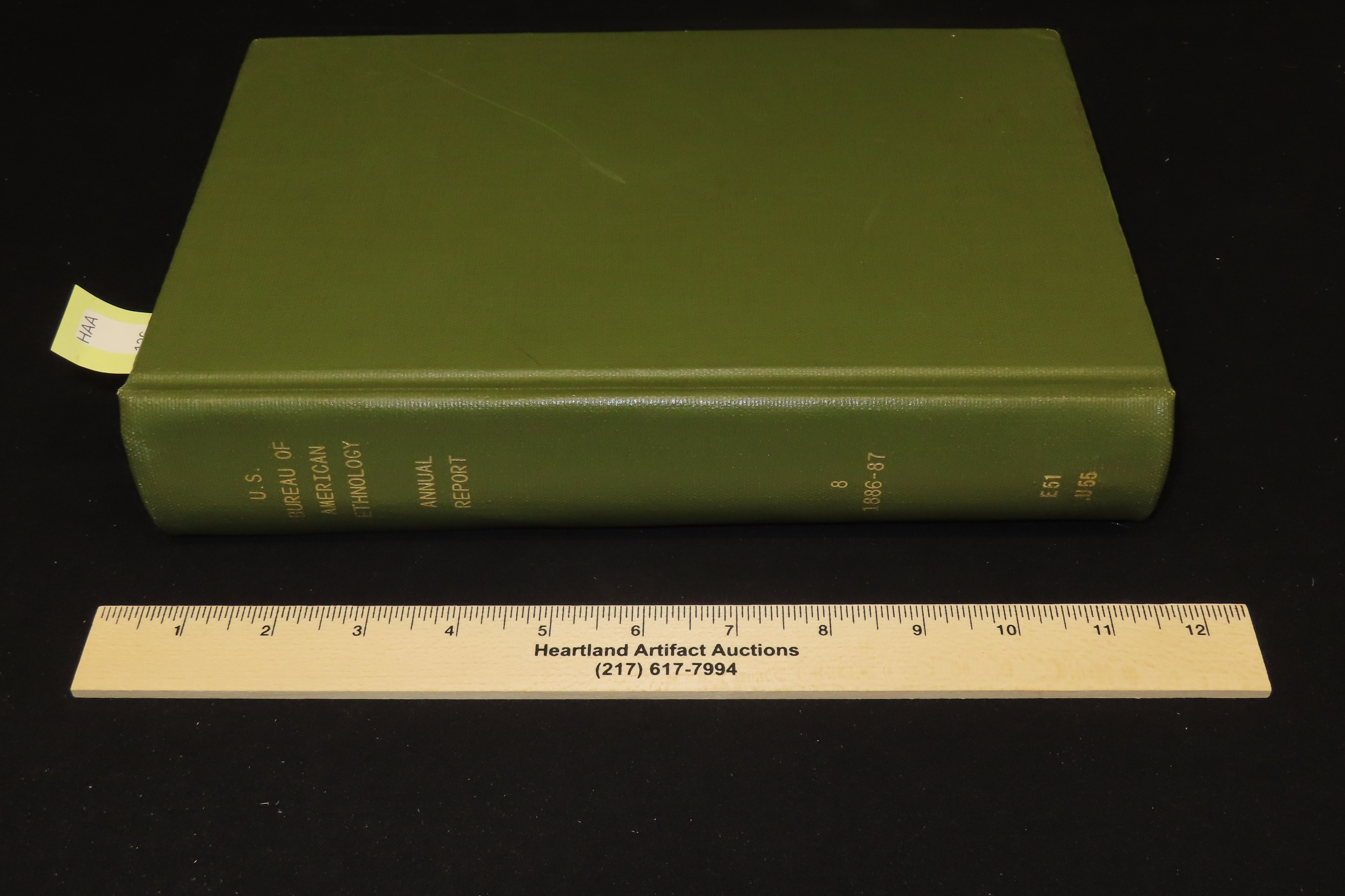 RARE 1891 FIRST EDITION HARDBACK BOOK; U.S. BUREAU OF AMERICAN ETHNOLOGY ANNUAL REPORT 1886-87. OVER 300 PAGES FULL OF INFO AND PICS!