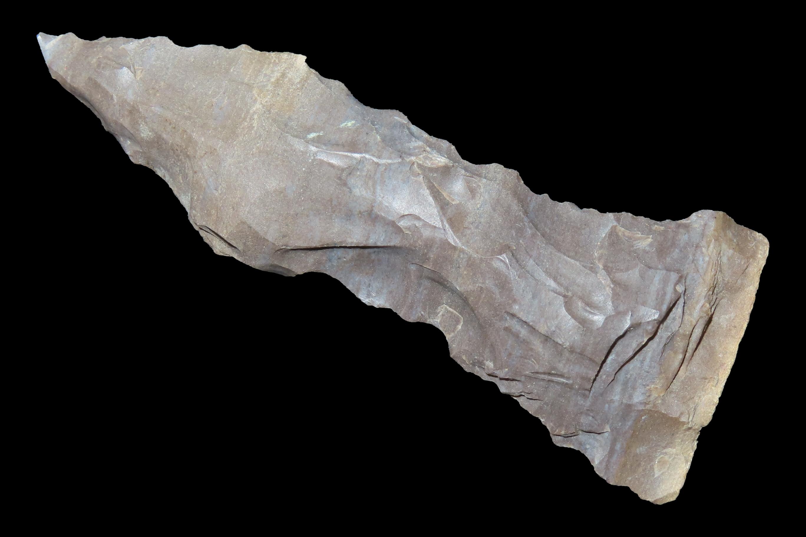 3 1/2" Eccentric Flint Dagger / Duck River Sword found in Hardin Co., Tennessee.