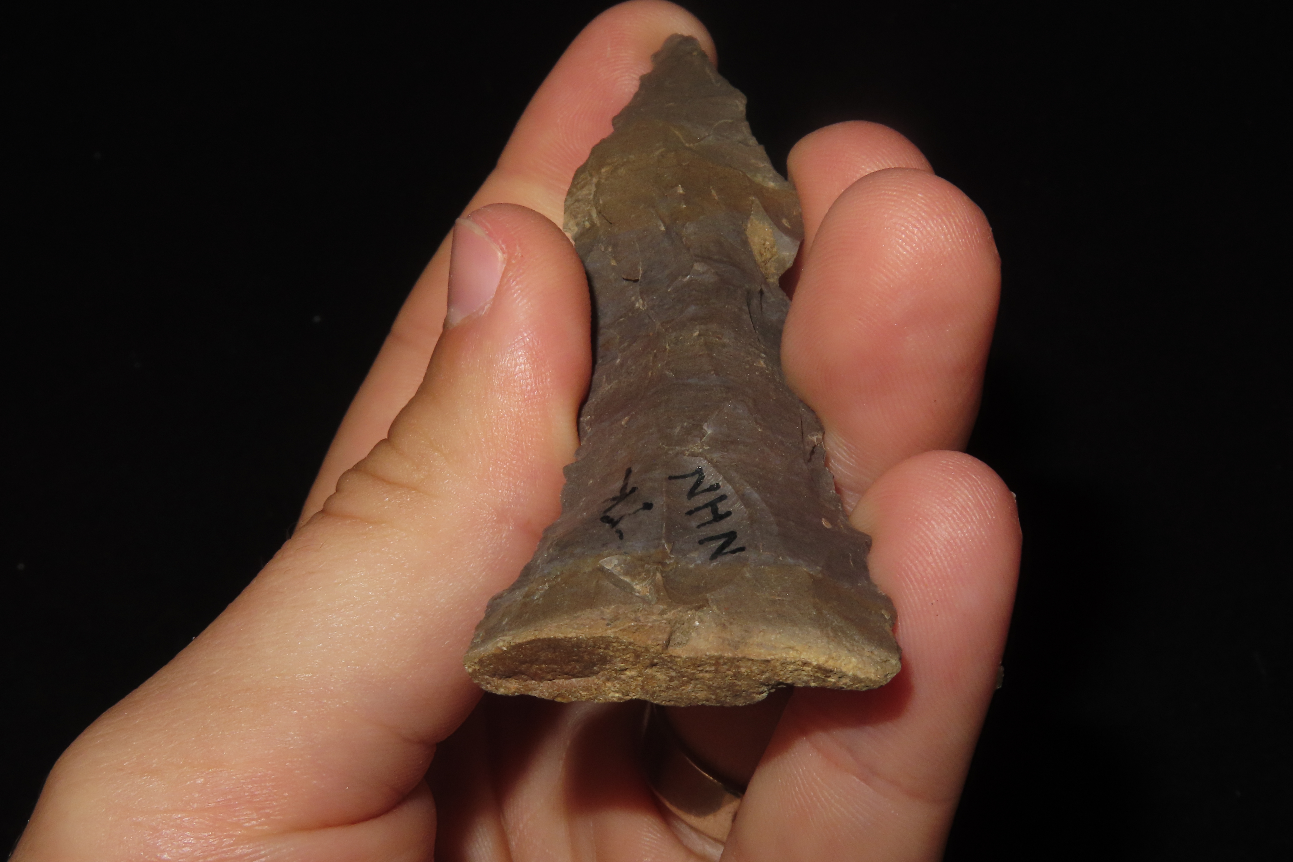 3 1/2" Eccentric Flint Dagger / Duck River Sword found in Hardin Co., Tennessee.