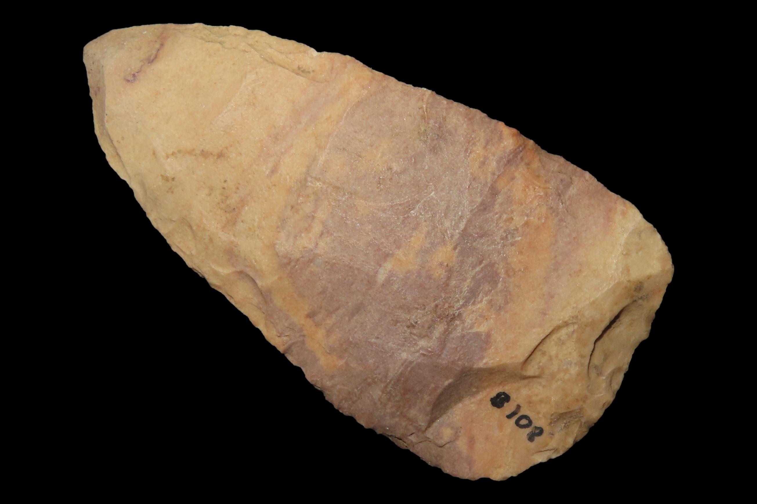 Colorful 2 1/2" Florida Cowhouse Slough Ovoid Blade found in Pasco County, FL. Ex Brian Boles Collection. Deep South Arrowhead.