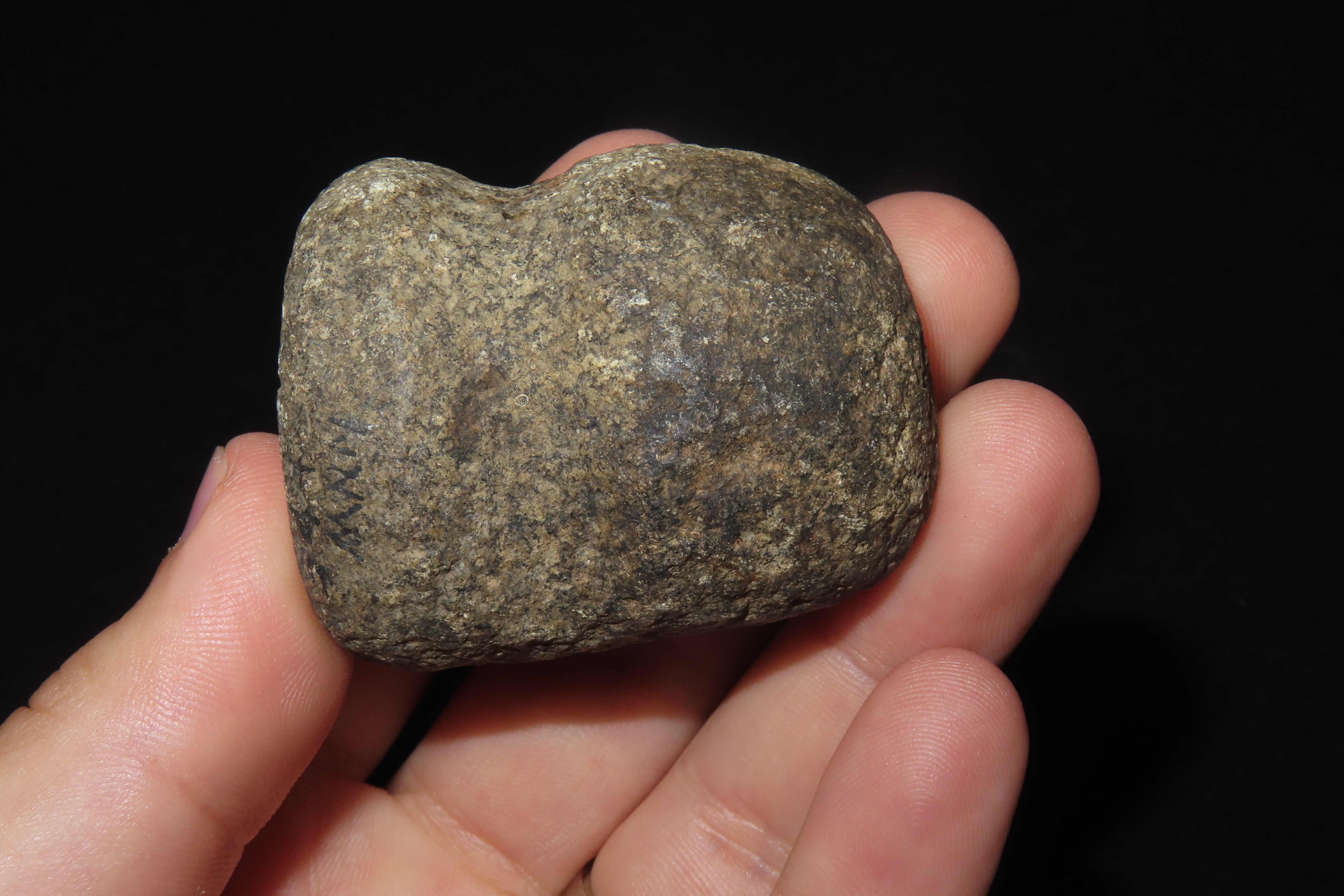 Grooved Hardstone Hammerstone /Axe found in Hamilton County Ohio. Nice example!