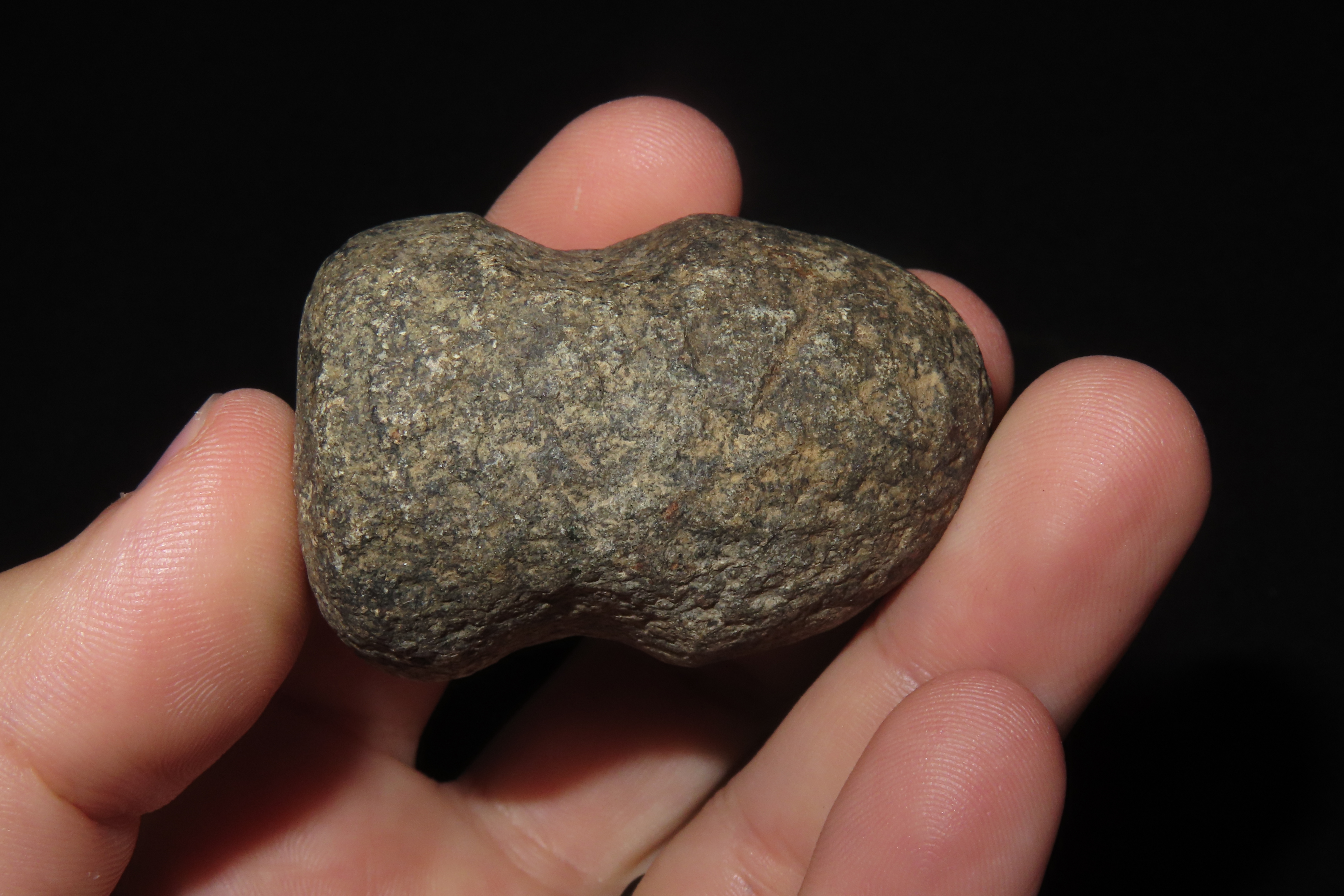 Grooved Hardstone Hammerstone /Axe found in Hamilton County Ohio. Nice example!