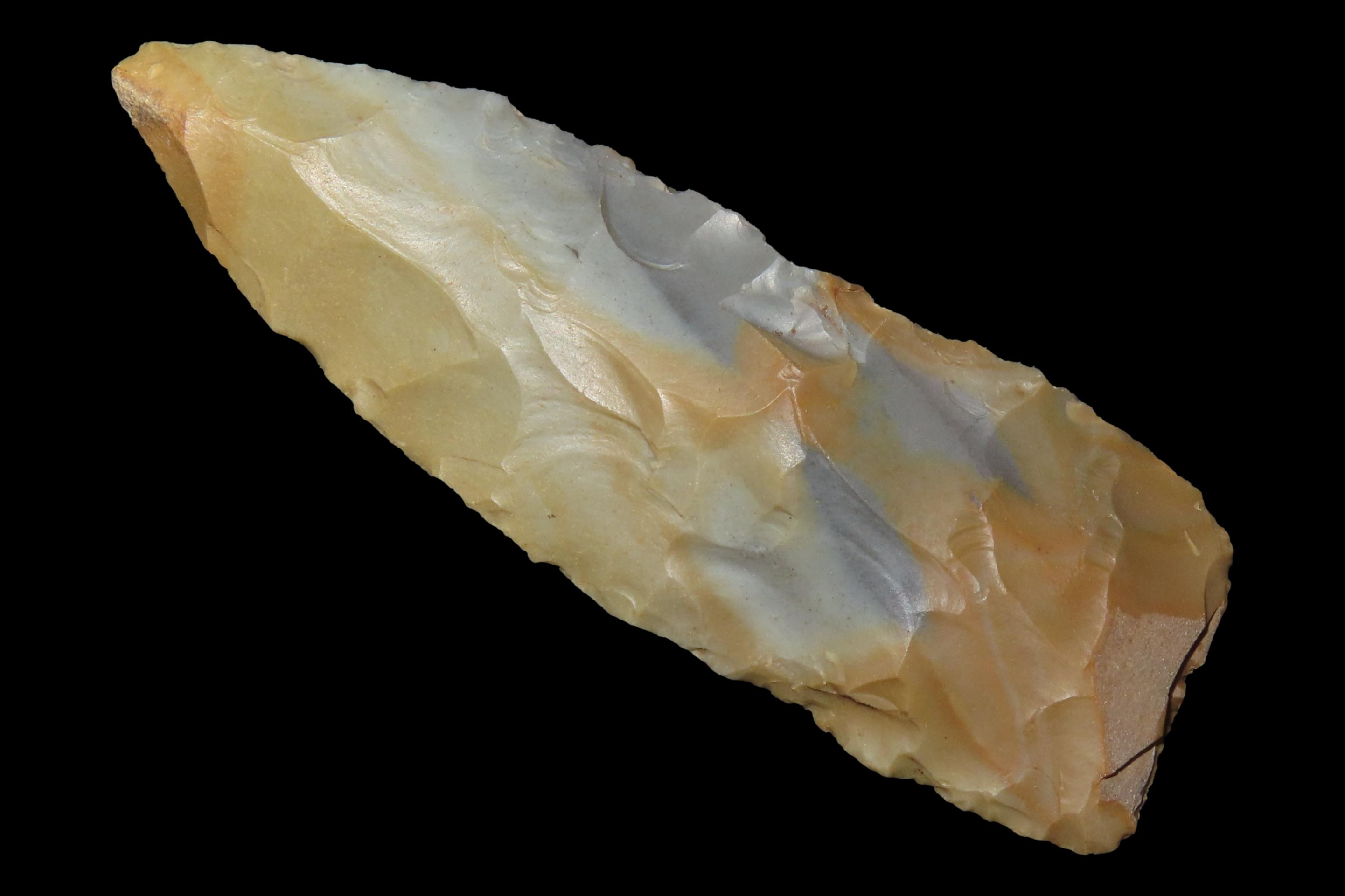 Colorful 3" Copena found in Lauderdale Co., Alabama. Very nice example with Great Color! Bangor Chert.