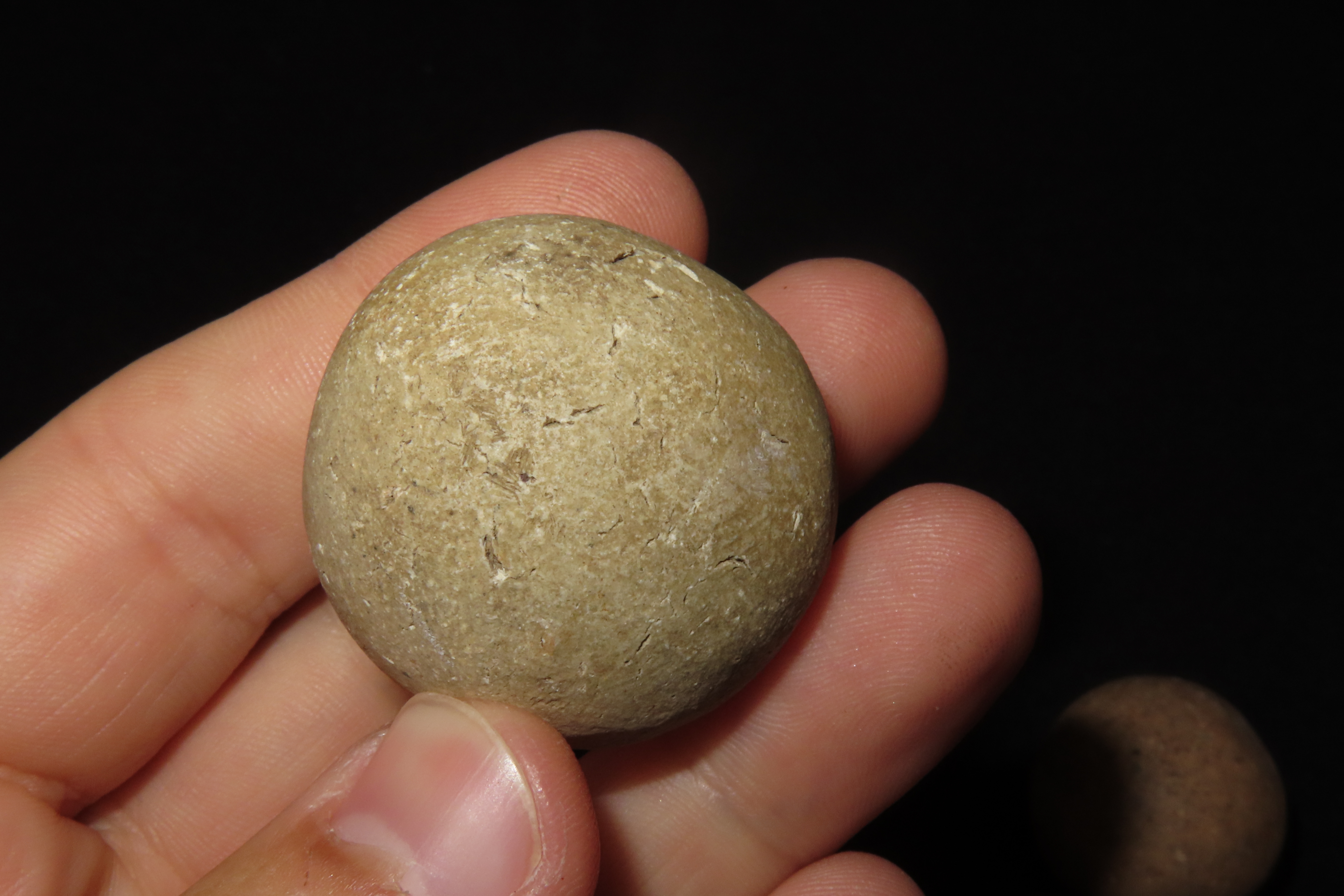 Group of 3 Hardstone Game Balls found in Western Kentucky. Nice examples.