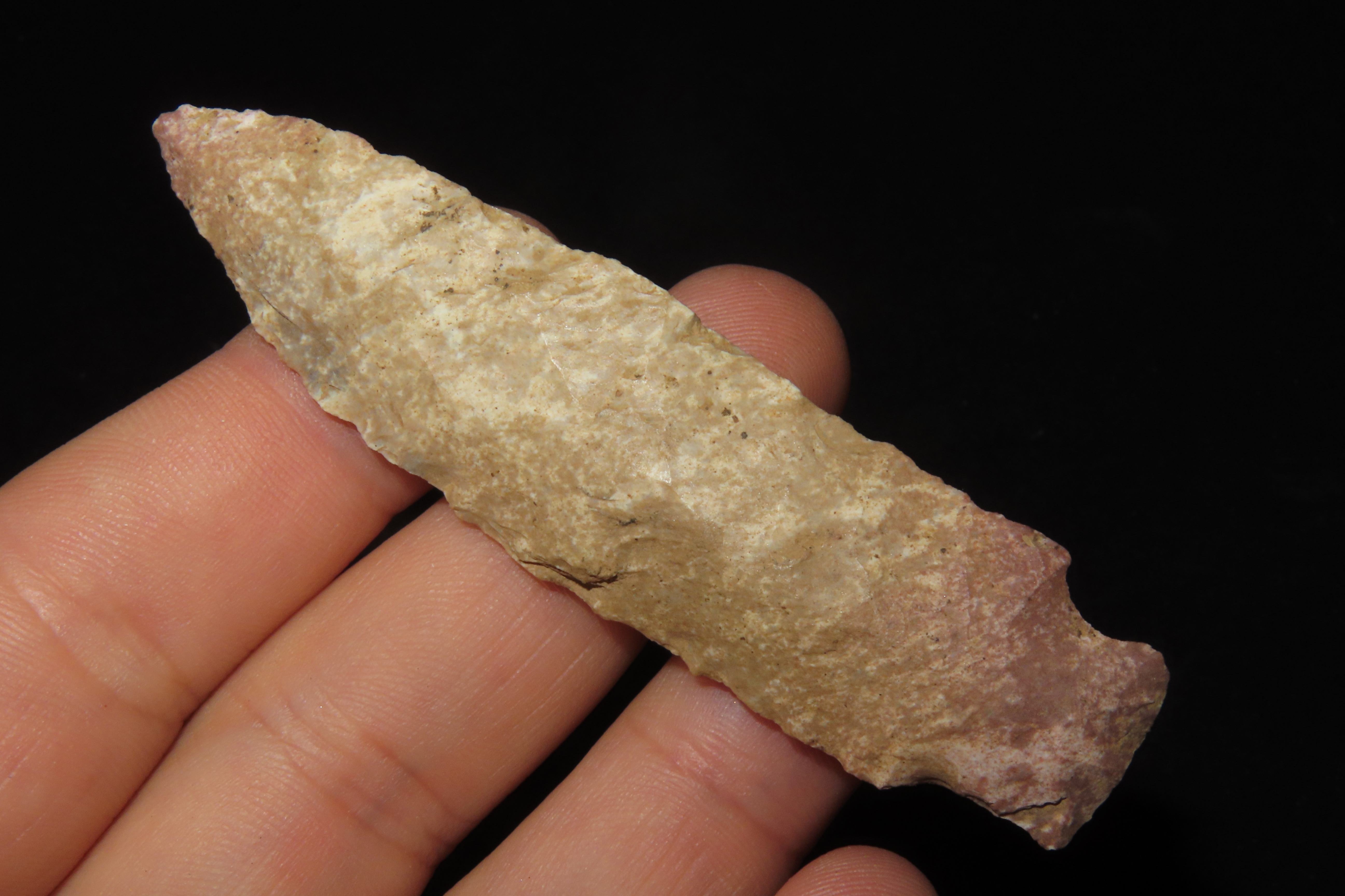 Amazing 3 1/4" Benton found in Harrison County Indiana along the Ohio River. Very Colorful Example.