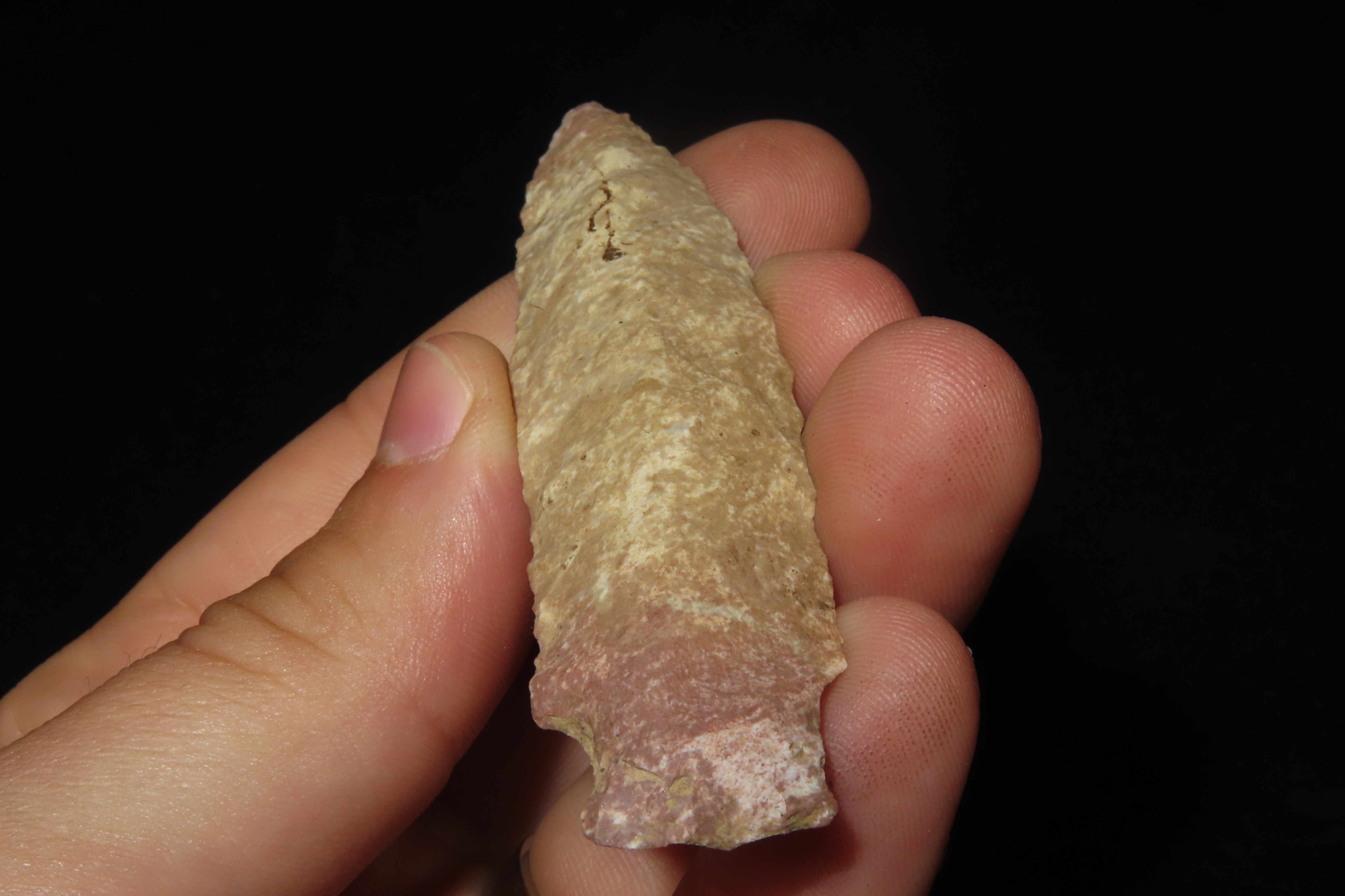 Amazing 3 1/4" Benton found in Harrison County Indiana along the Ohio River. Very Colorful Example.