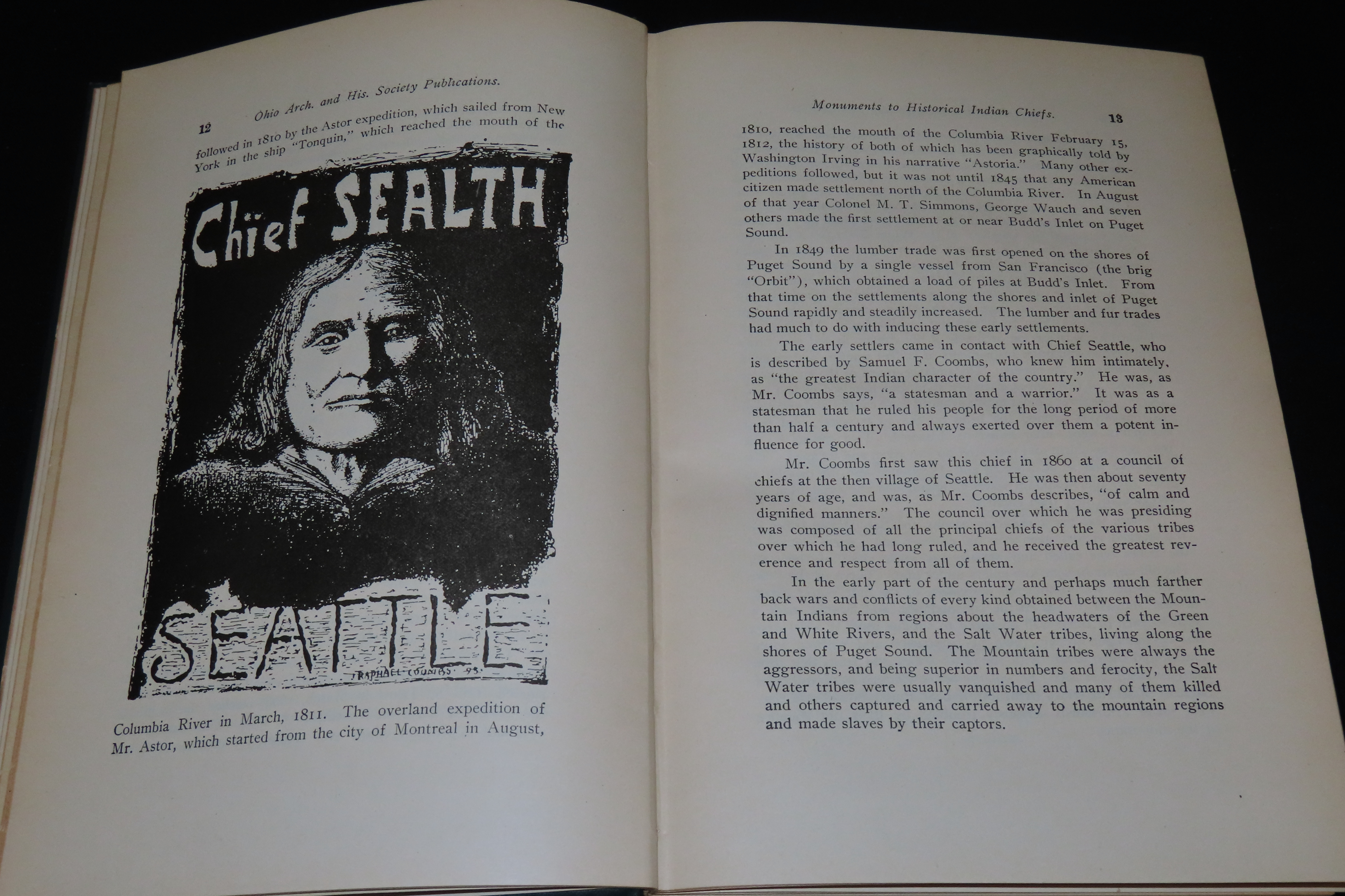 1903 FIRST EDITION HARDBACK; OHIO ARCHAEOLOGICAL AND HISTORICAL SOCIETY PUBLICATIONS VOLUME 11, 486 PAGES.