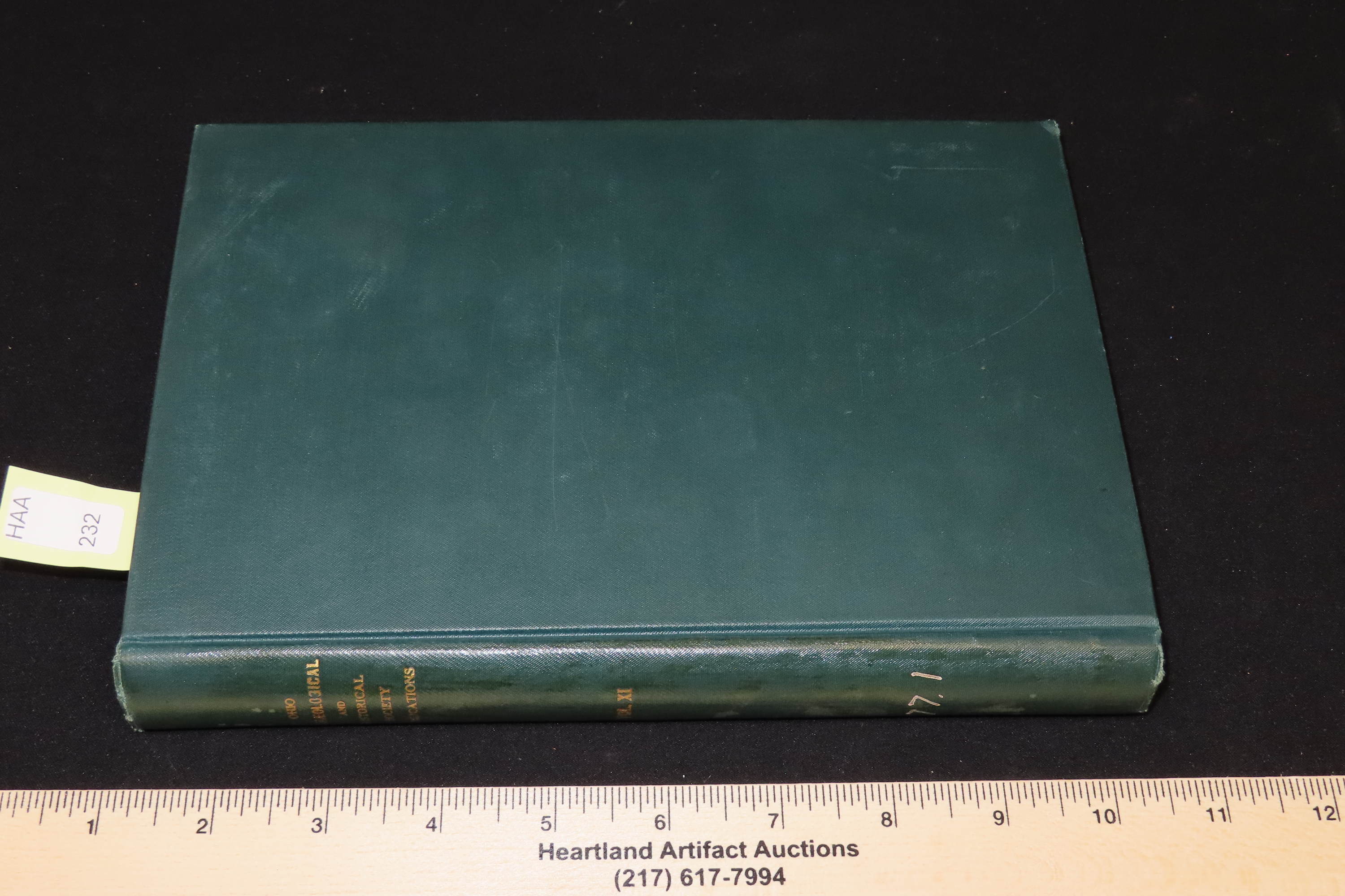 1903 FIRST EDITION HARDBACK; OHIO ARCHAEOLOGICAL AND HISTORICAL SOCIETY PUBLICATIONS VOLUME 11, 486 PAGES.
