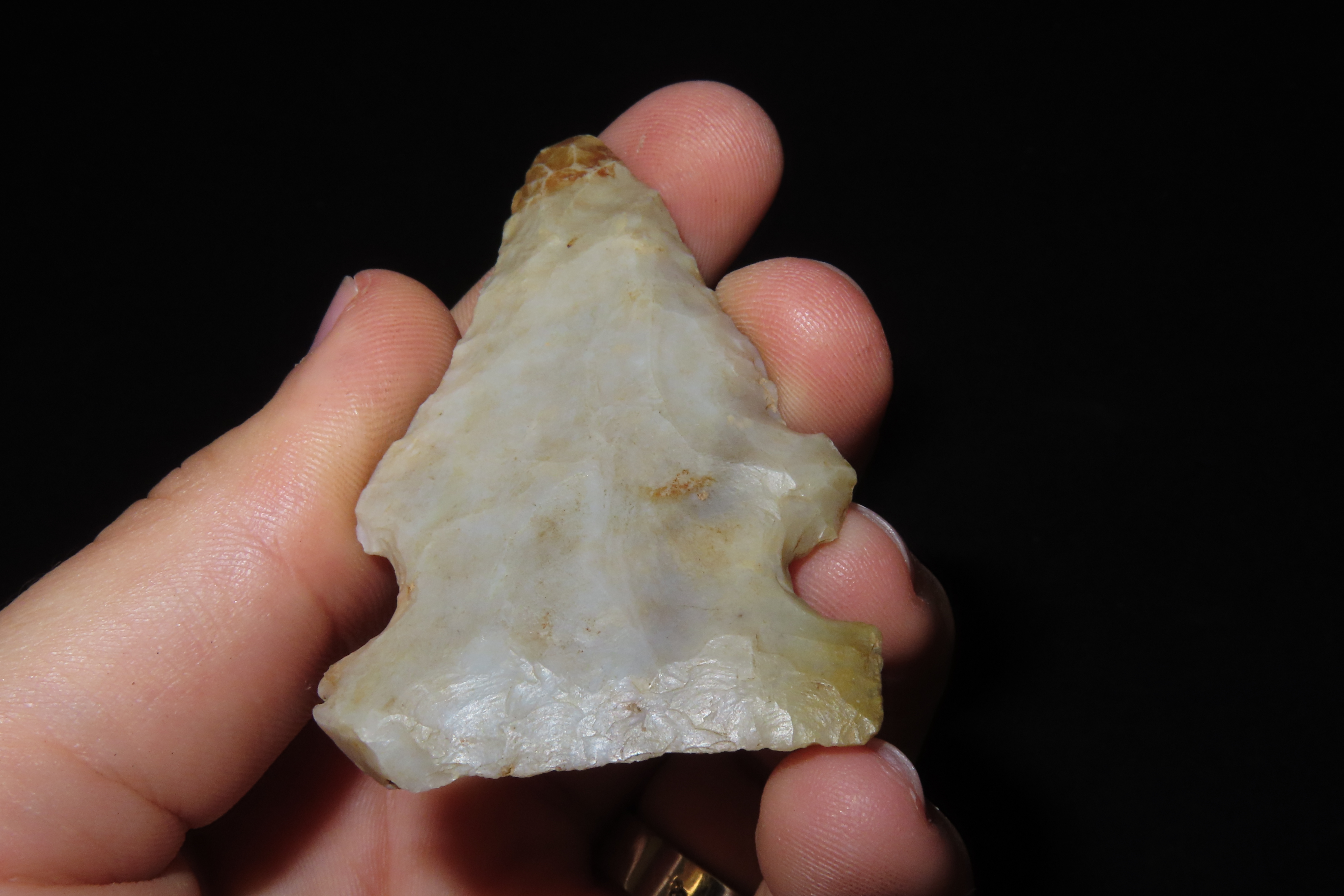 2 1/2" Translucent Flint Ridge Big Sandy found in Richland County Ohio.