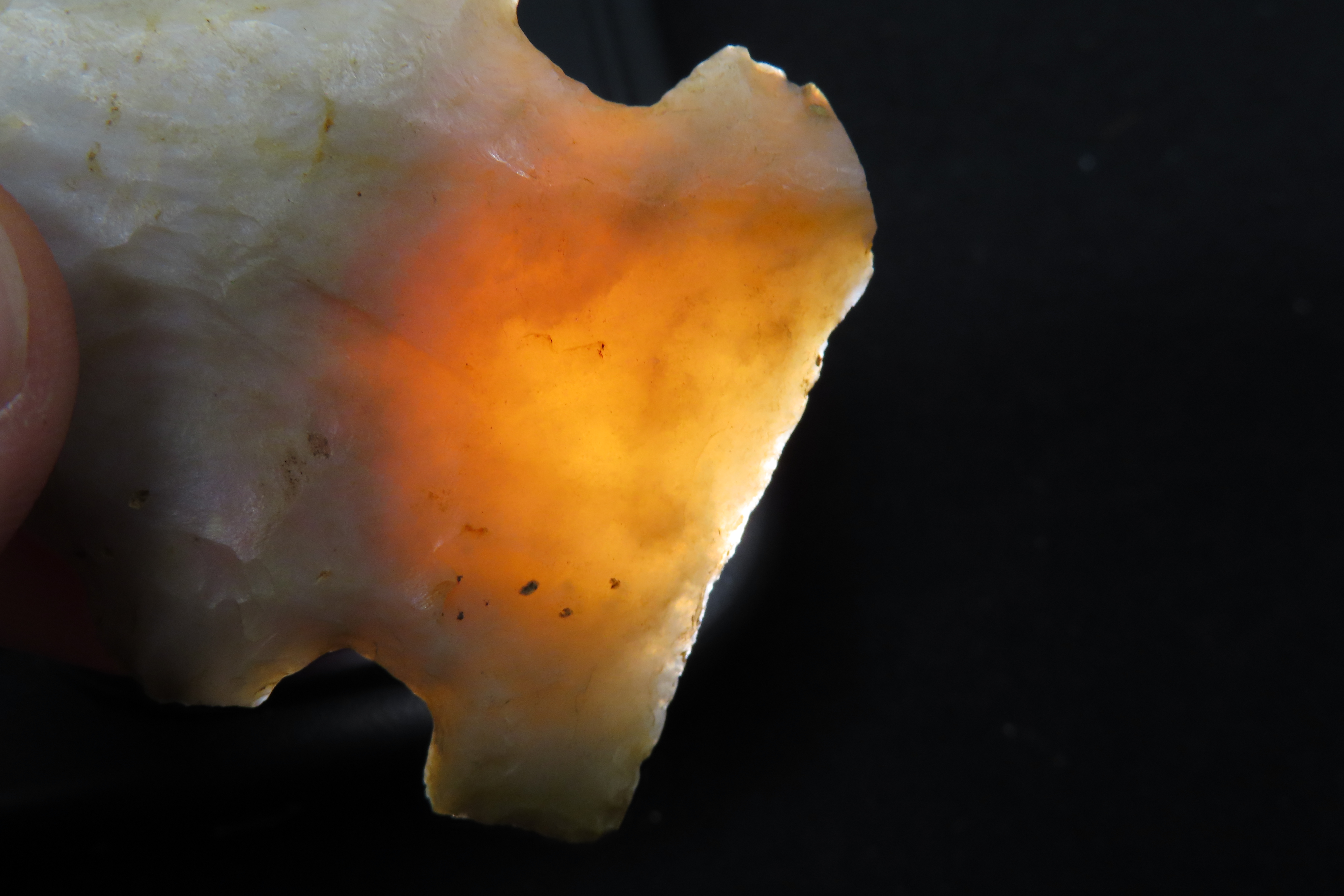 2 1/2" Translucent Flint Ridge Big Sandy found in Richland County Ohio.